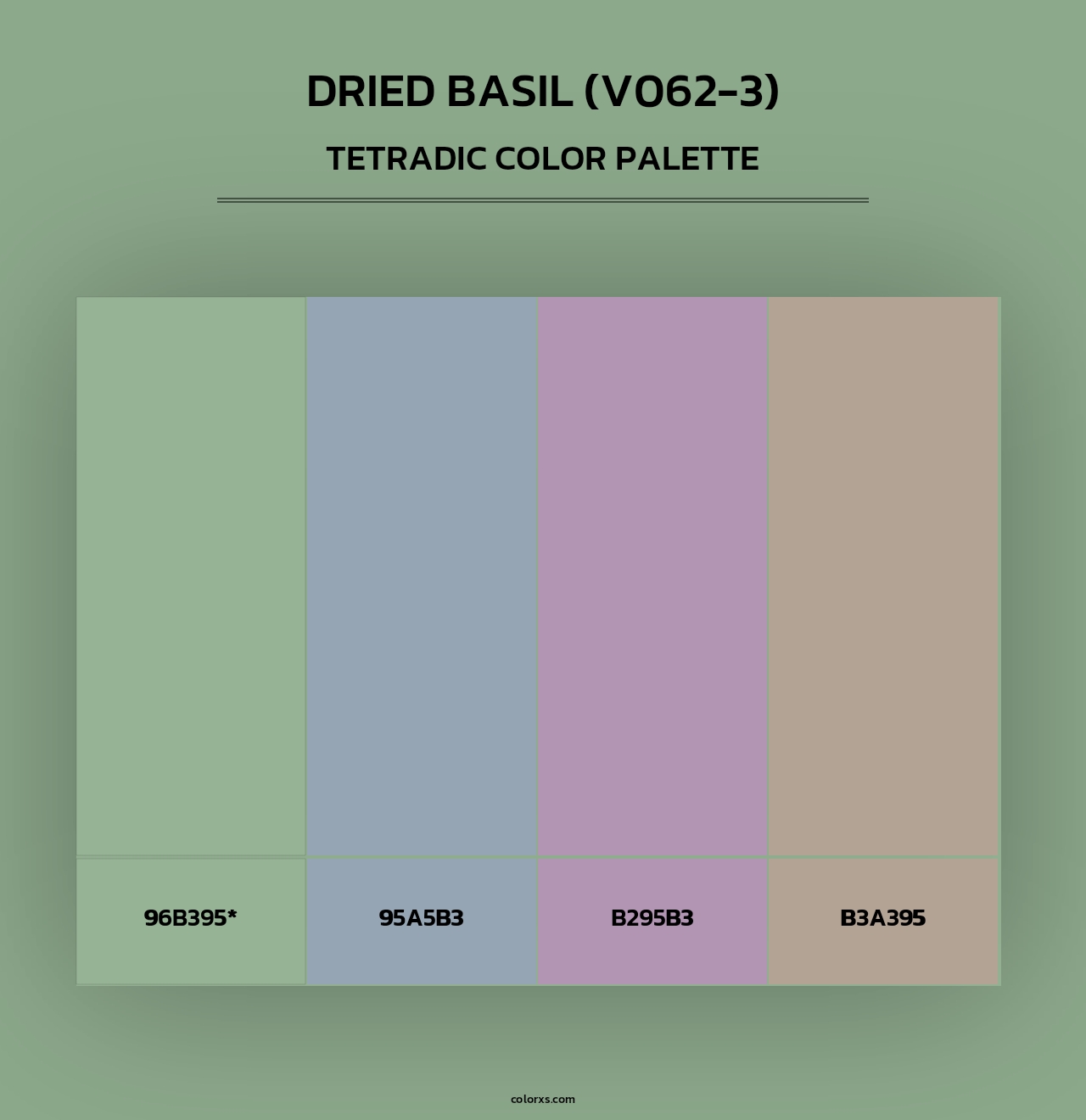 Dried Basil (V062-3) - Tetradic Color Palette