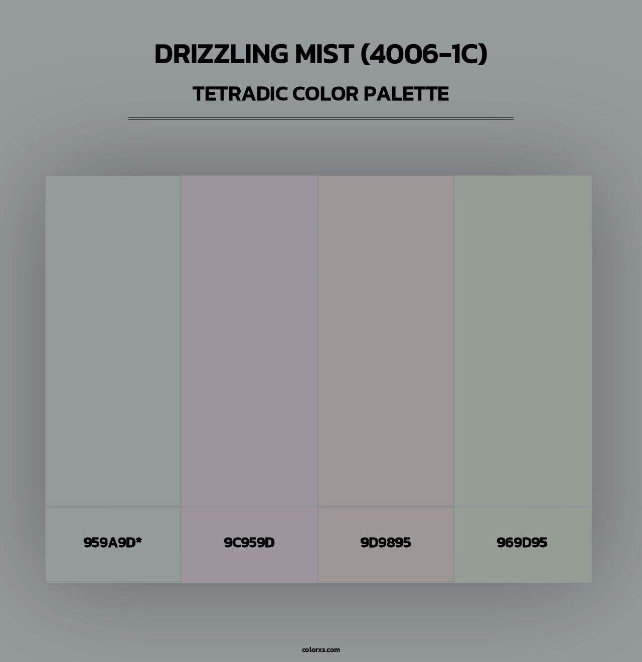 Drizzling Mist (4006-1C) - Tetradic Color Palette