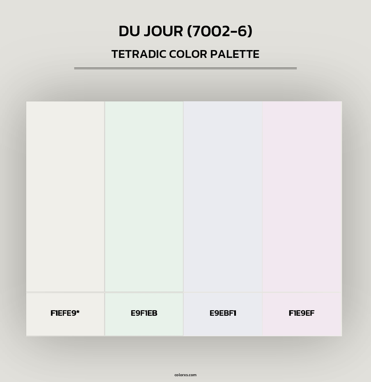 Du Jour (7002-6) - Tetradic Color Palette