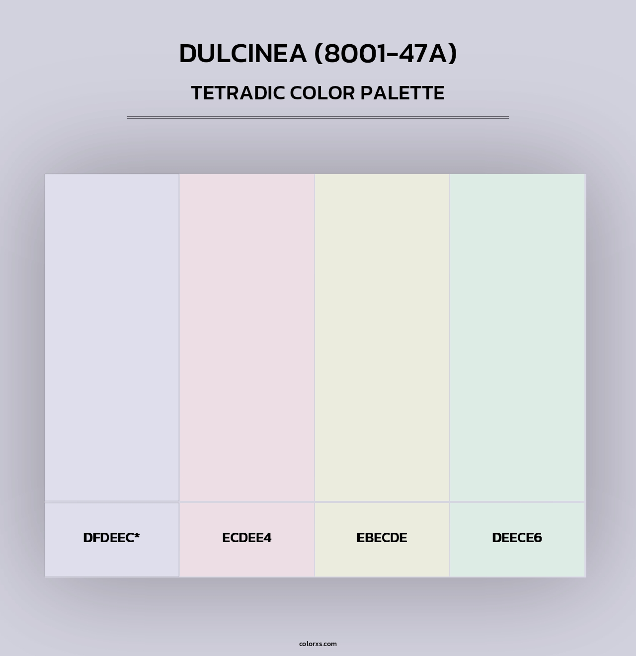 Dulcinea (8001-47A) - Tetradic Color Palette