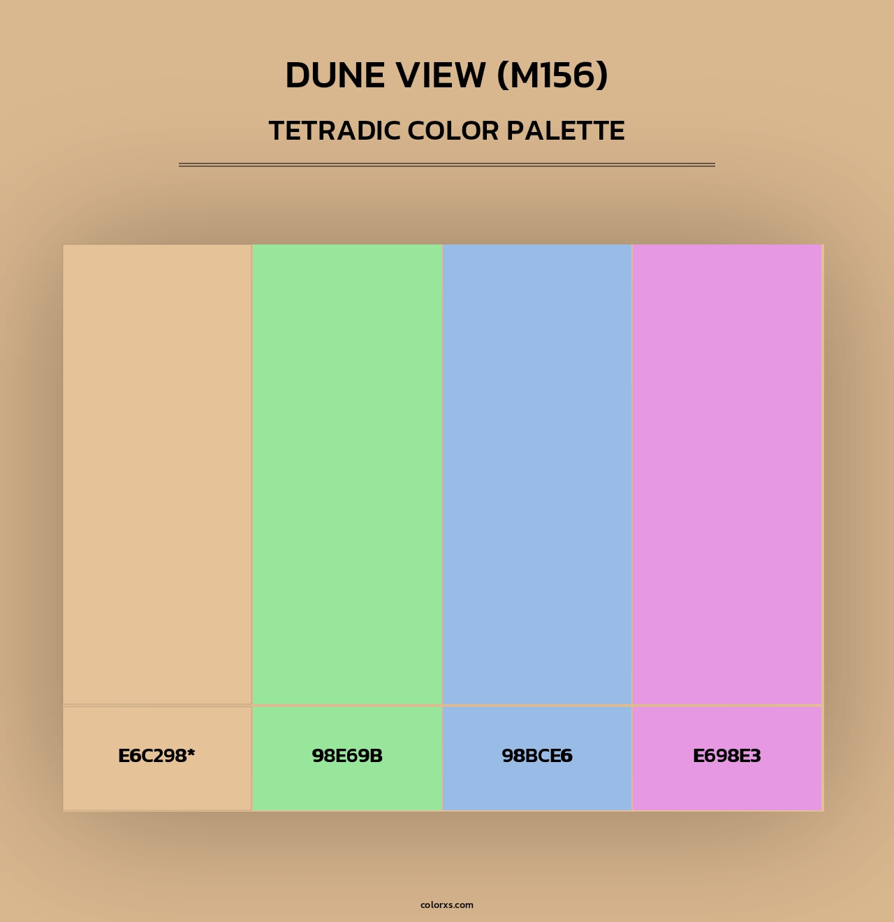 Dune View (M156) - Tetradic Color Palette