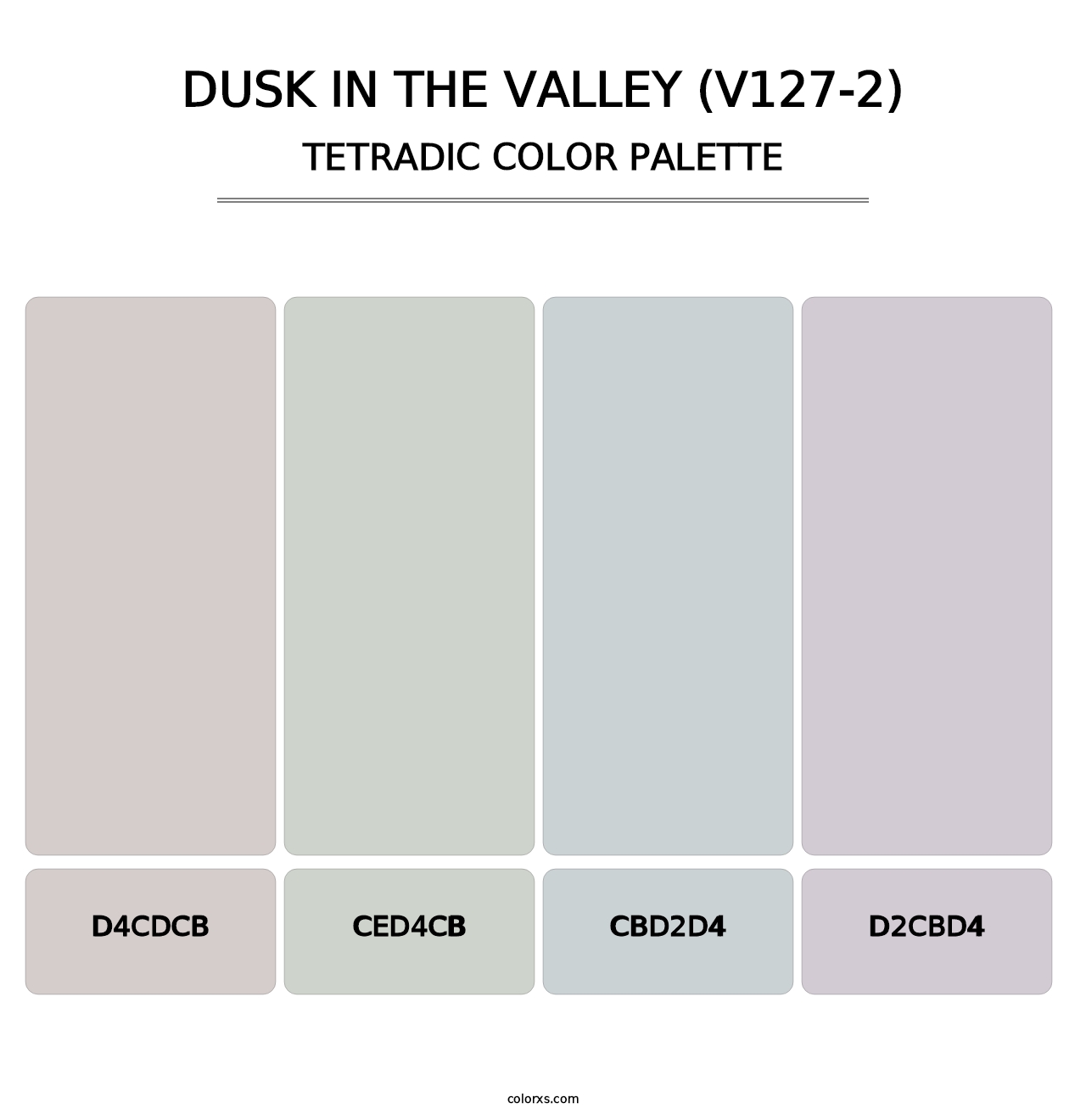 Dusk in the Valley (V127-2) - Tetradic Color Palette