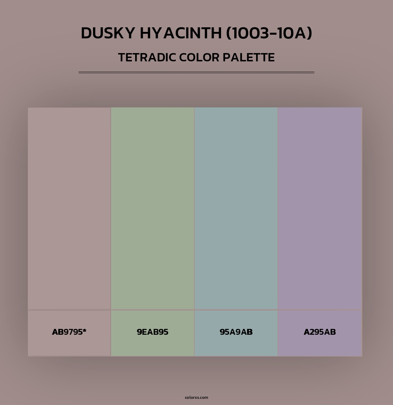 Dusky Hyacinth (1003-10A) - Tetradic Color Palette