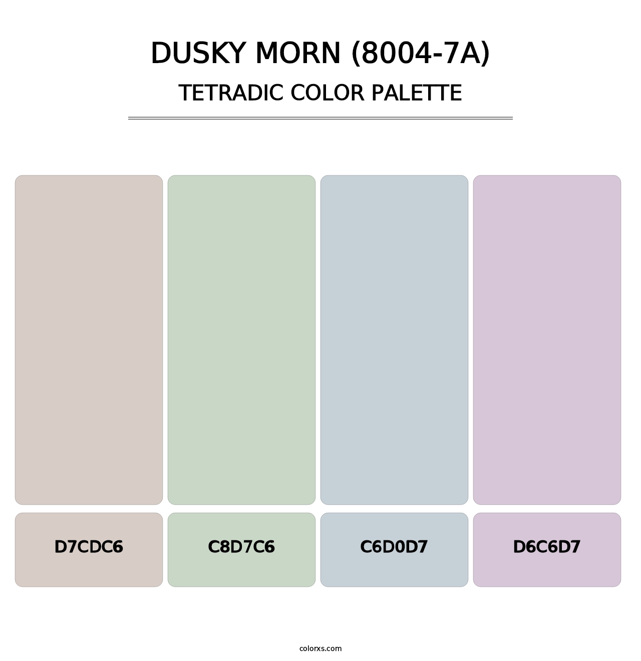 Dusky Morn (8004-7A) - Tetradic Color Palette