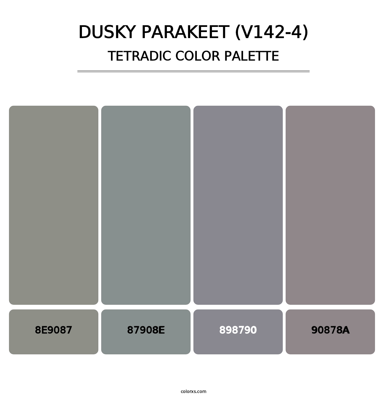 Dusky Parakeet (V142-4) - Tetradic Color Palette