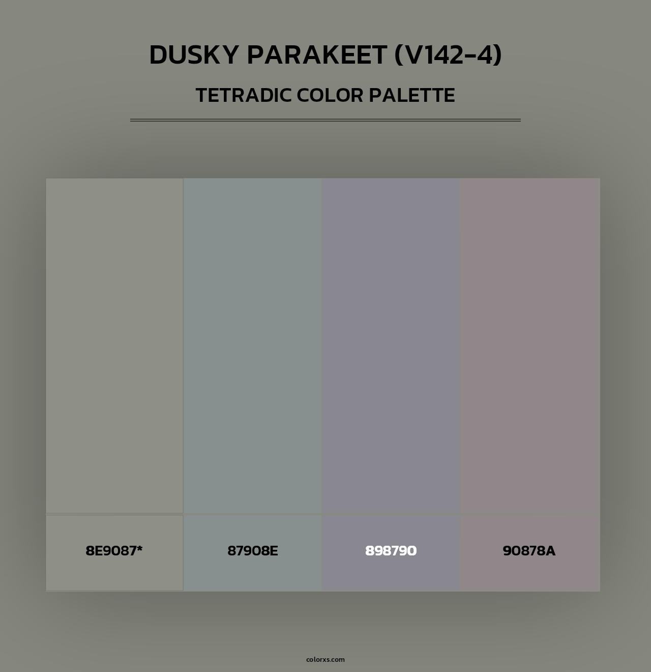 Dusky Parakeet (V142-4) - Tetradic Color Palette