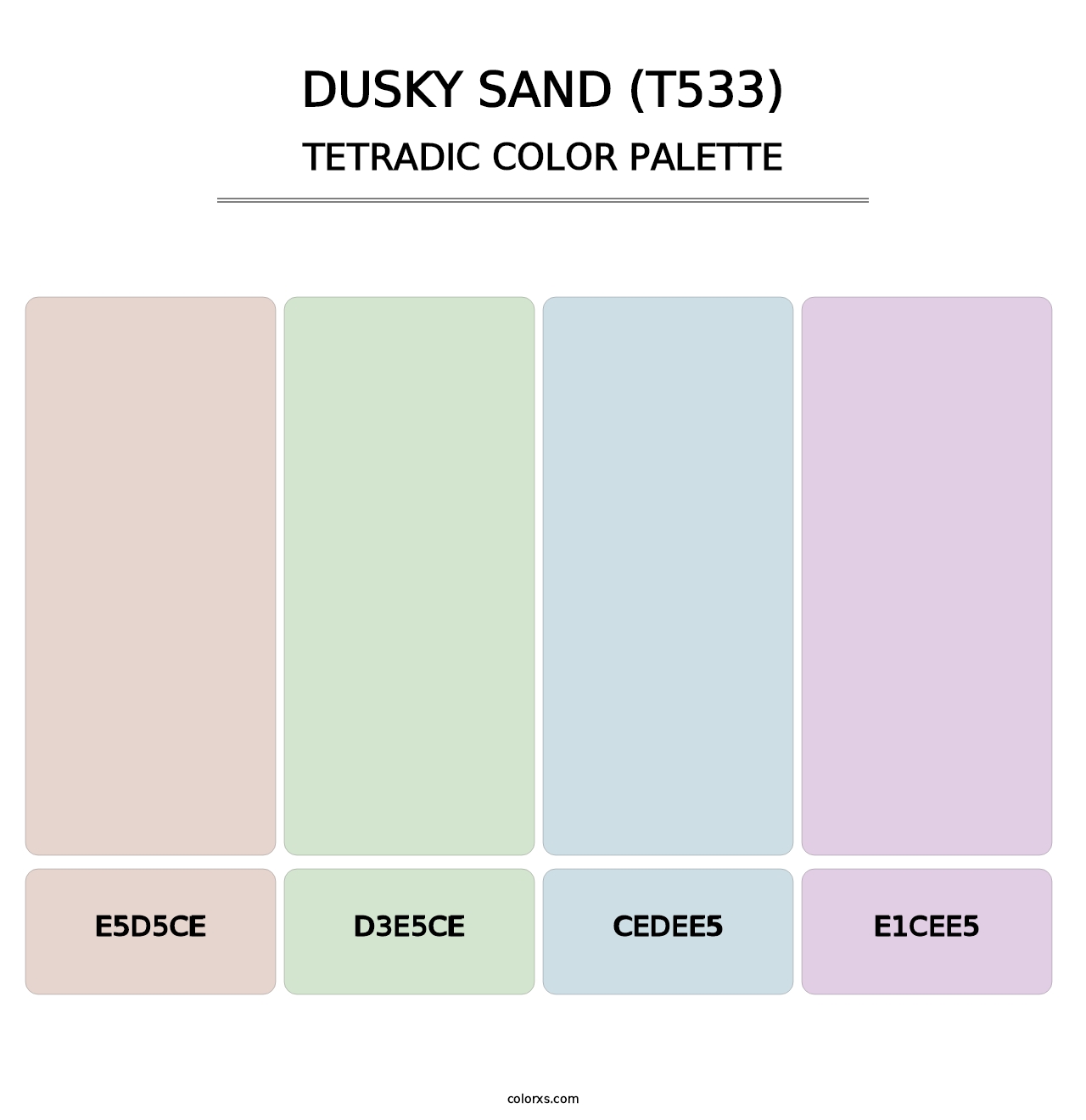 Dusky Sand (T533) - Tetradic Color Palette