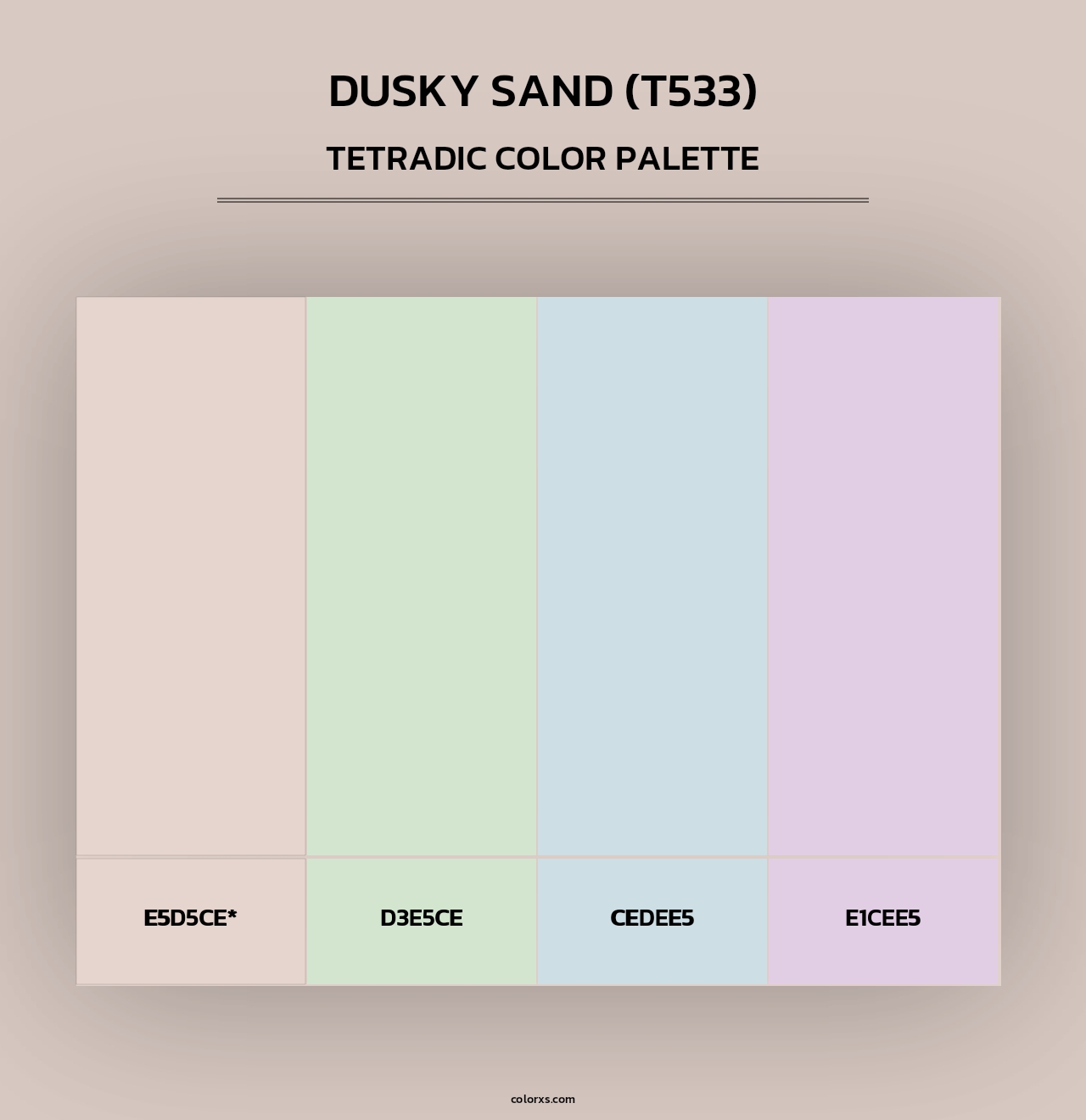 Dusky Sand (T533) - Tetradic Color Palette