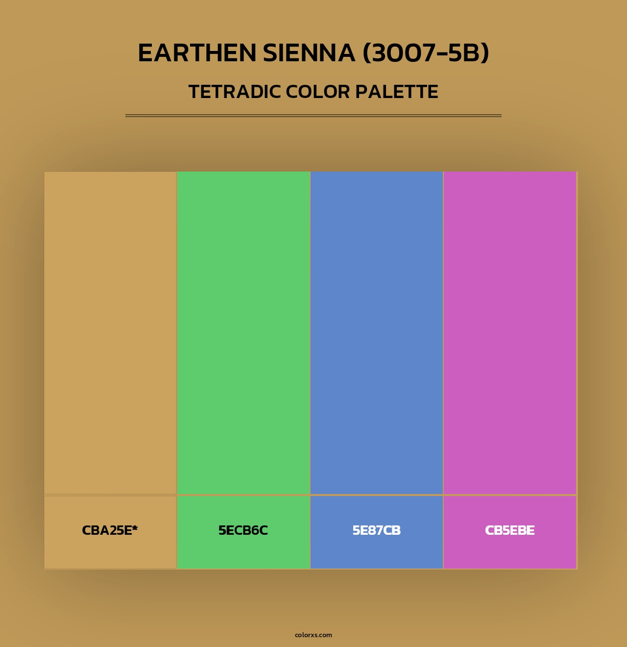 Earthen Sienna (3007-5B) - Tetradic Color Palette