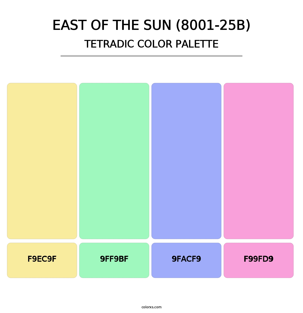 East of the Sun (8001-25B) - Tetradic Color Palette