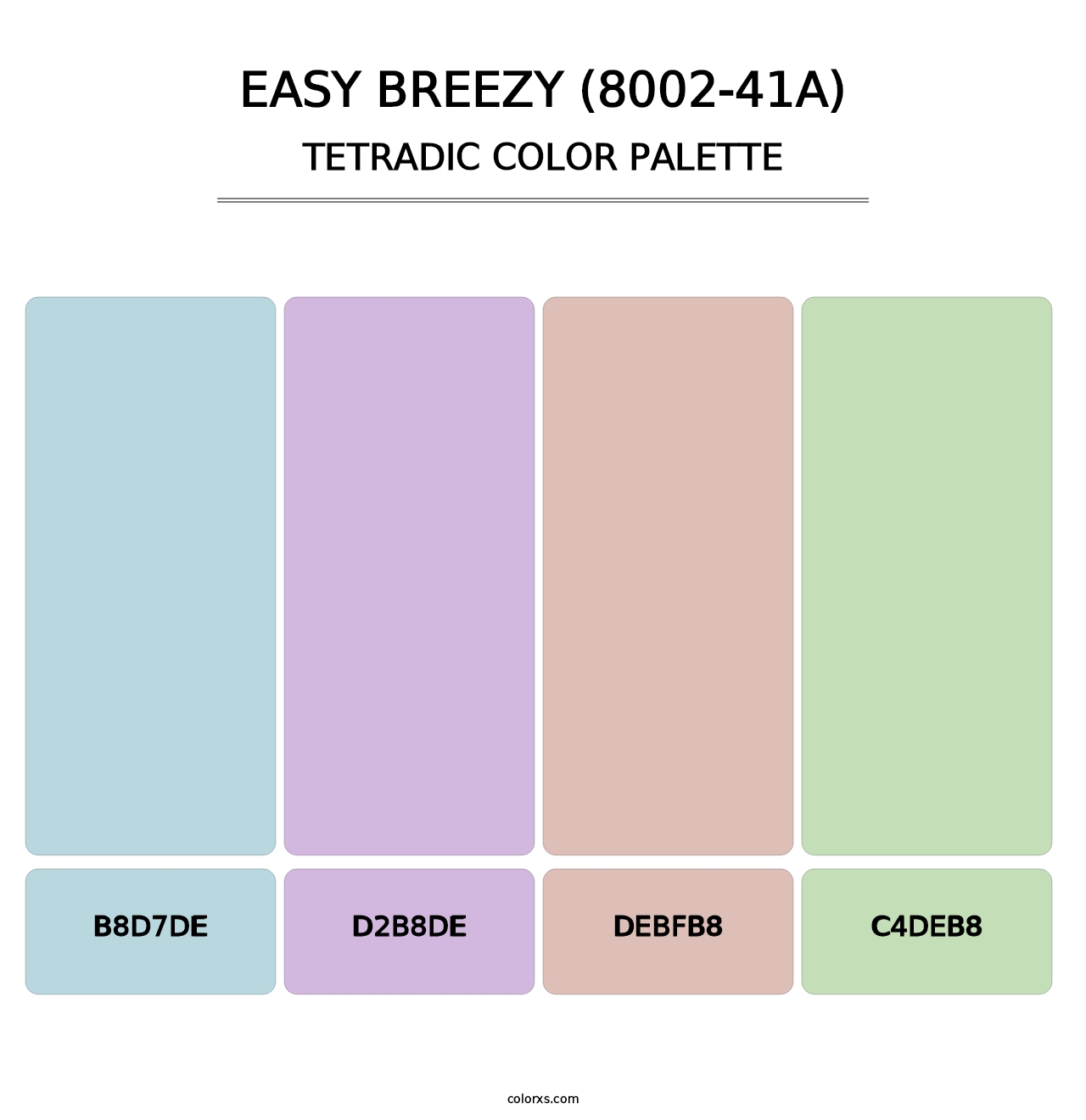 Easy Breezy (8002-41A) - Tetradic Color Palette
