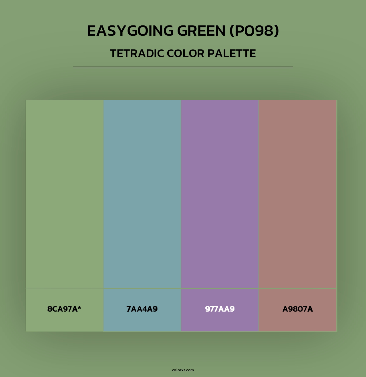 Easygoing Green (P098) - Tetradic Color Palette