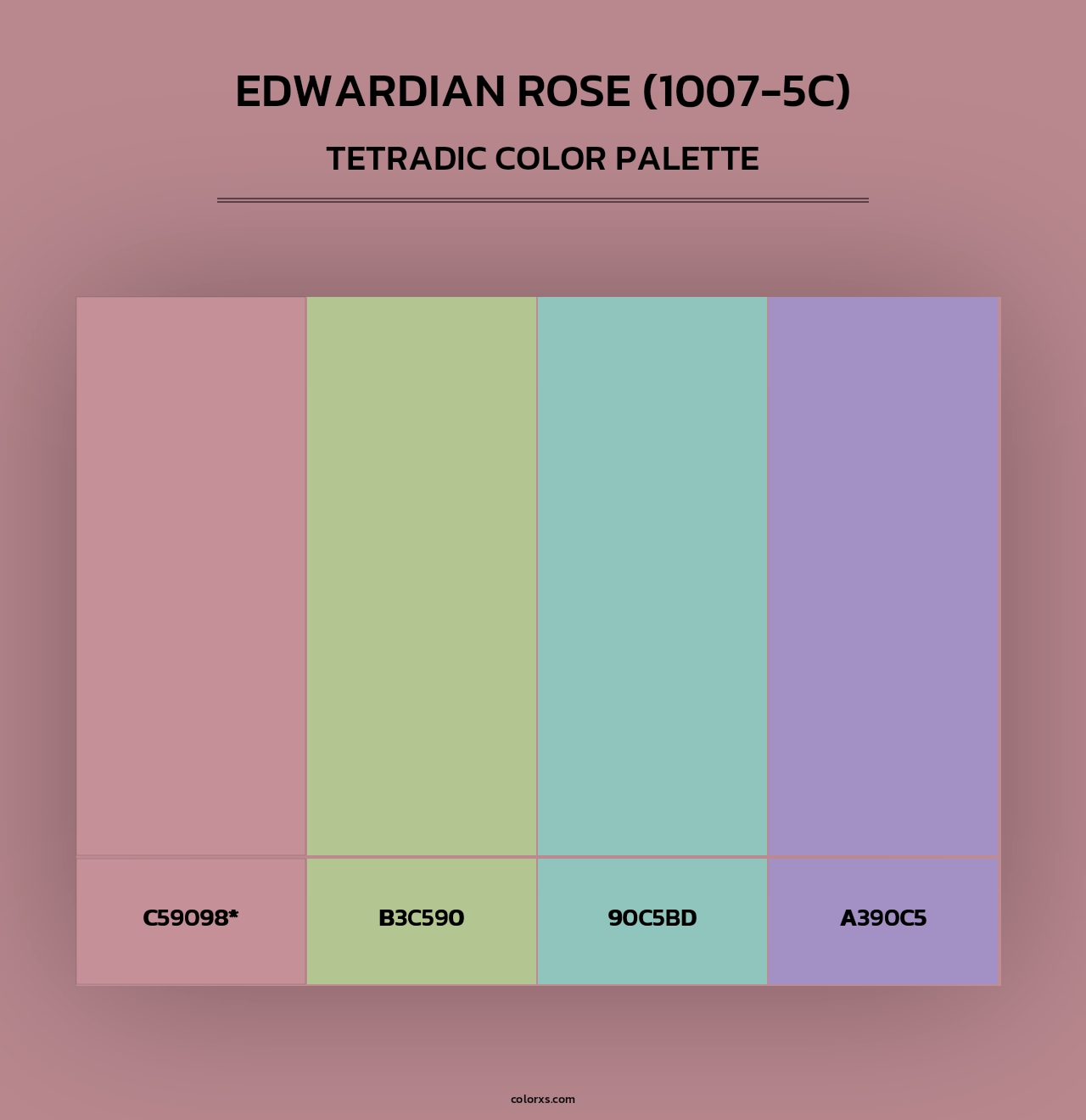 Edwardian Rose (1007-5C) - Tetradic Color Palette