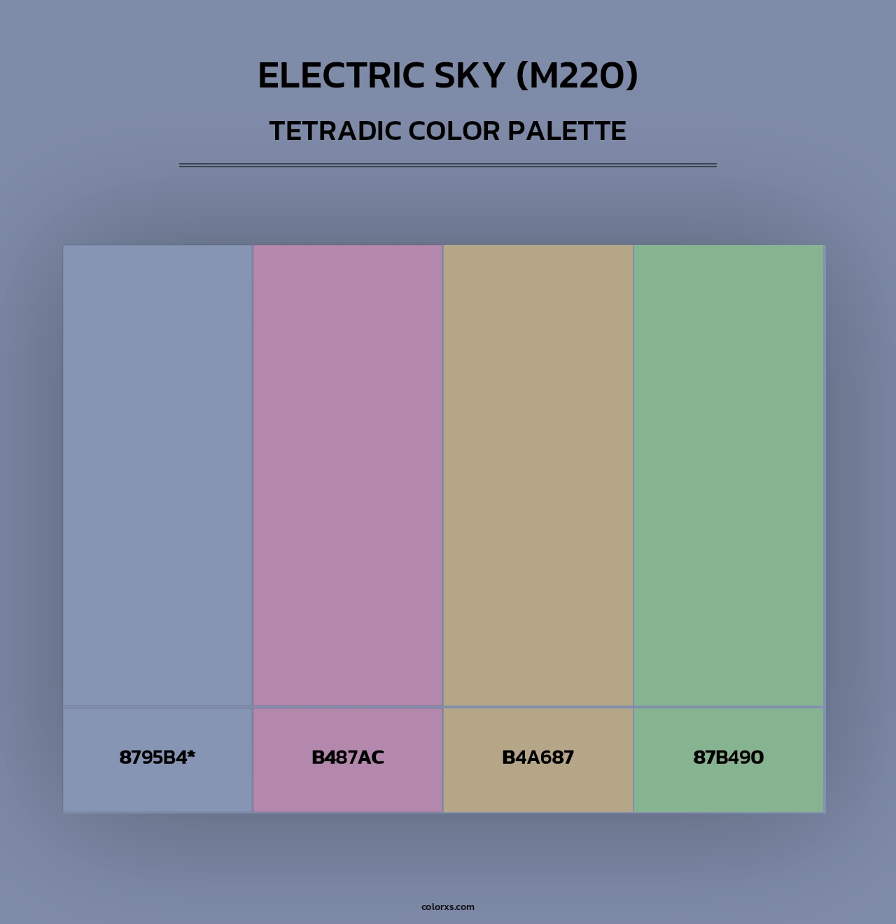 Electric Sky (M220) - Tetradic Color Palette
