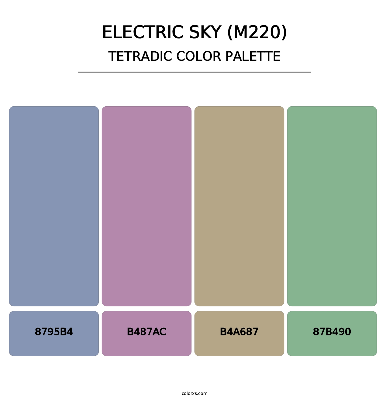 Electric Sky (M220) - Tetradic Color Palette