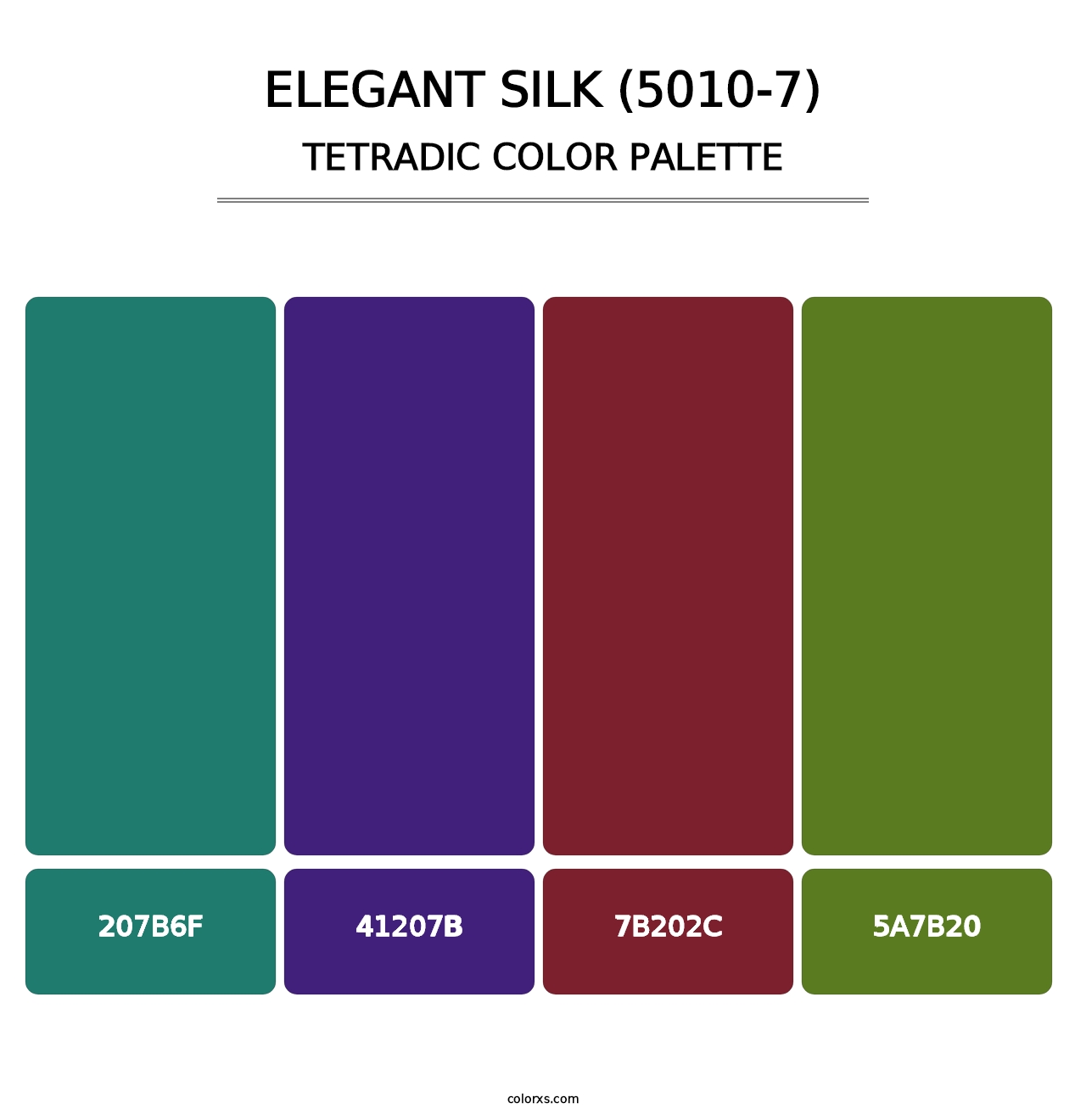 Elegant Silk (5010-7) - Tetradic Color Palette