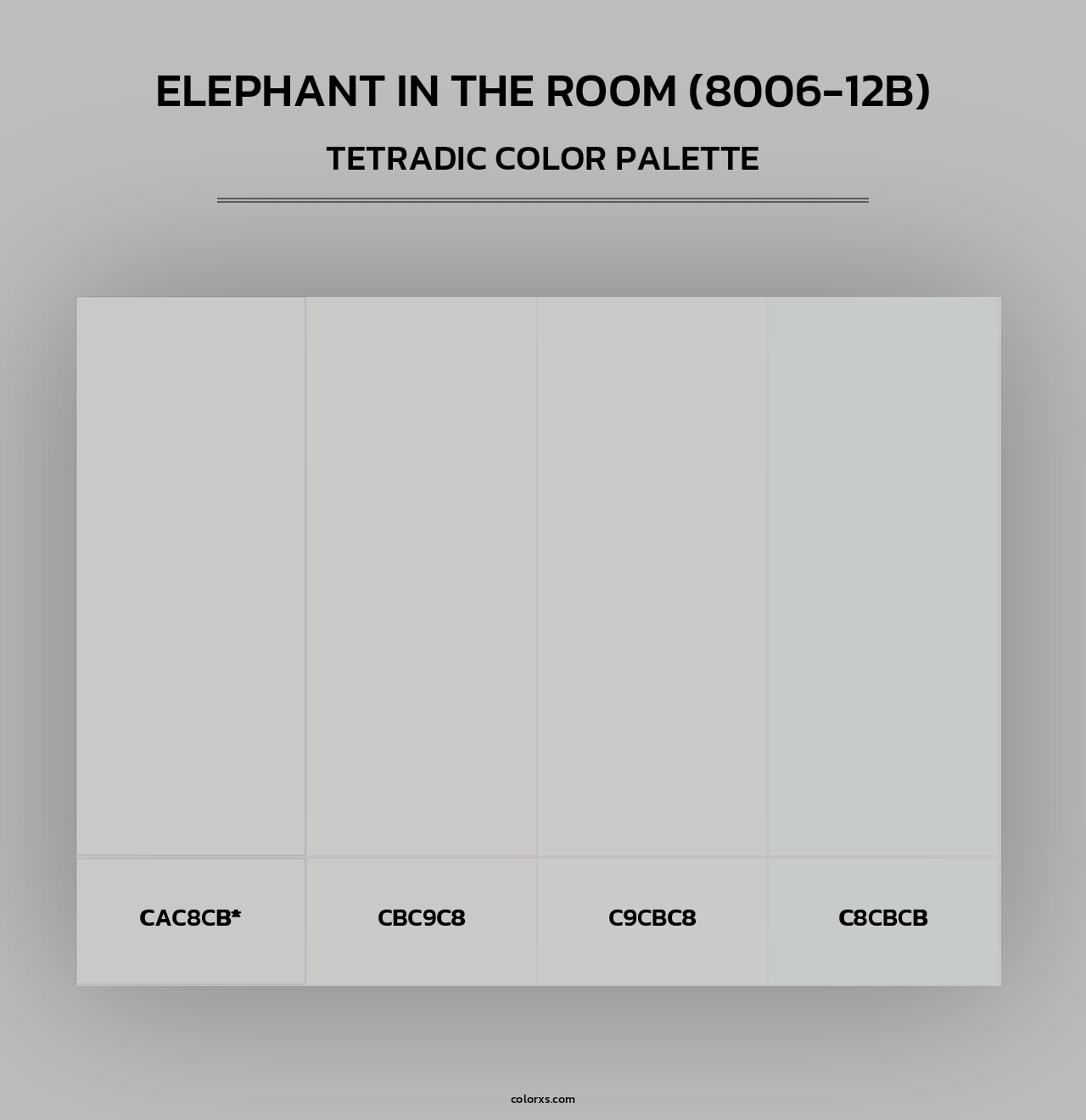 Elephant in the Room (8006-12B) - Tetradic Color Palette