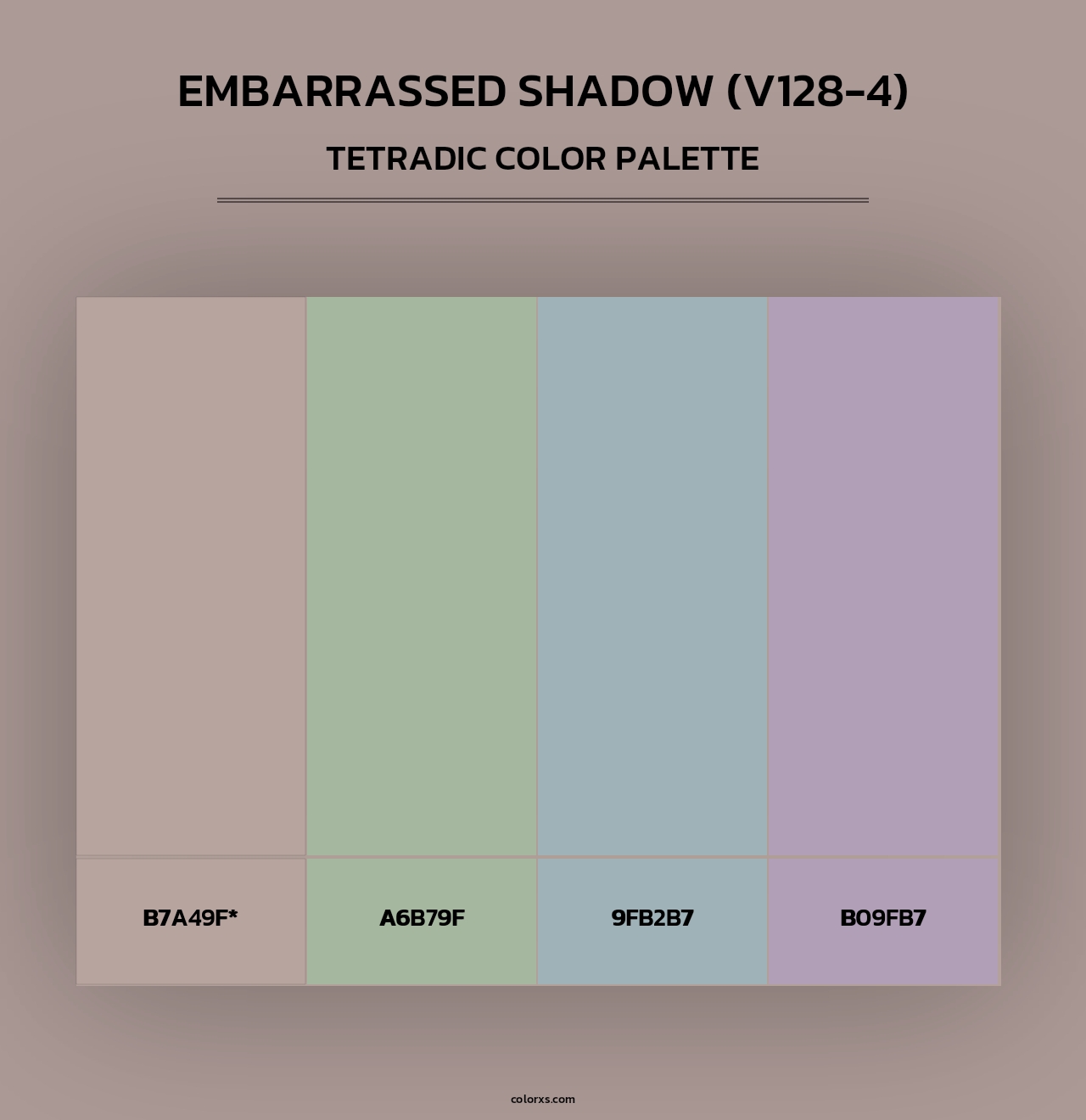 Embarrassed Shadow (V128-4) - Tetradic Color Palette