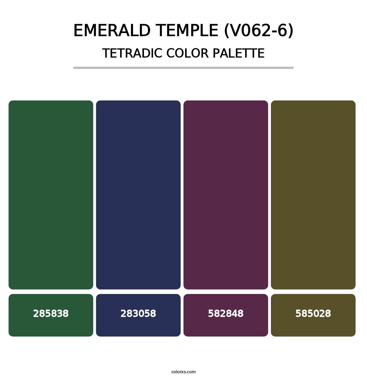 Emerald Temple (V062-6) - Tetradic Color Palette
