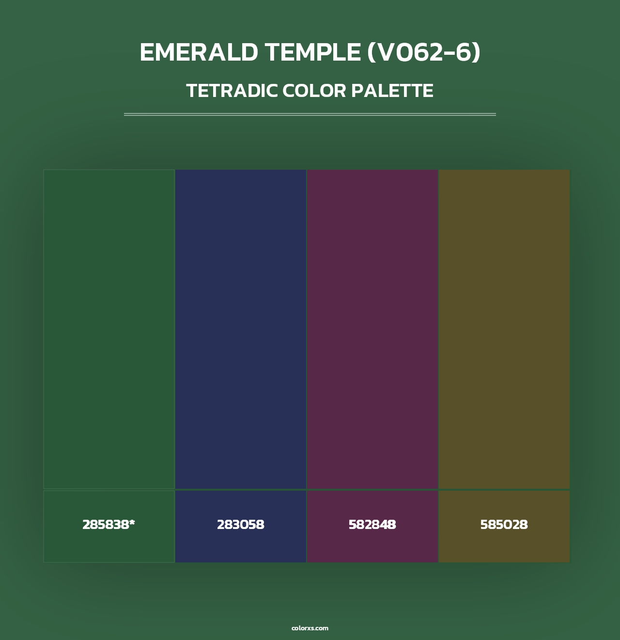 Emerald Temple (V062-6) - Tetradic Color Palette