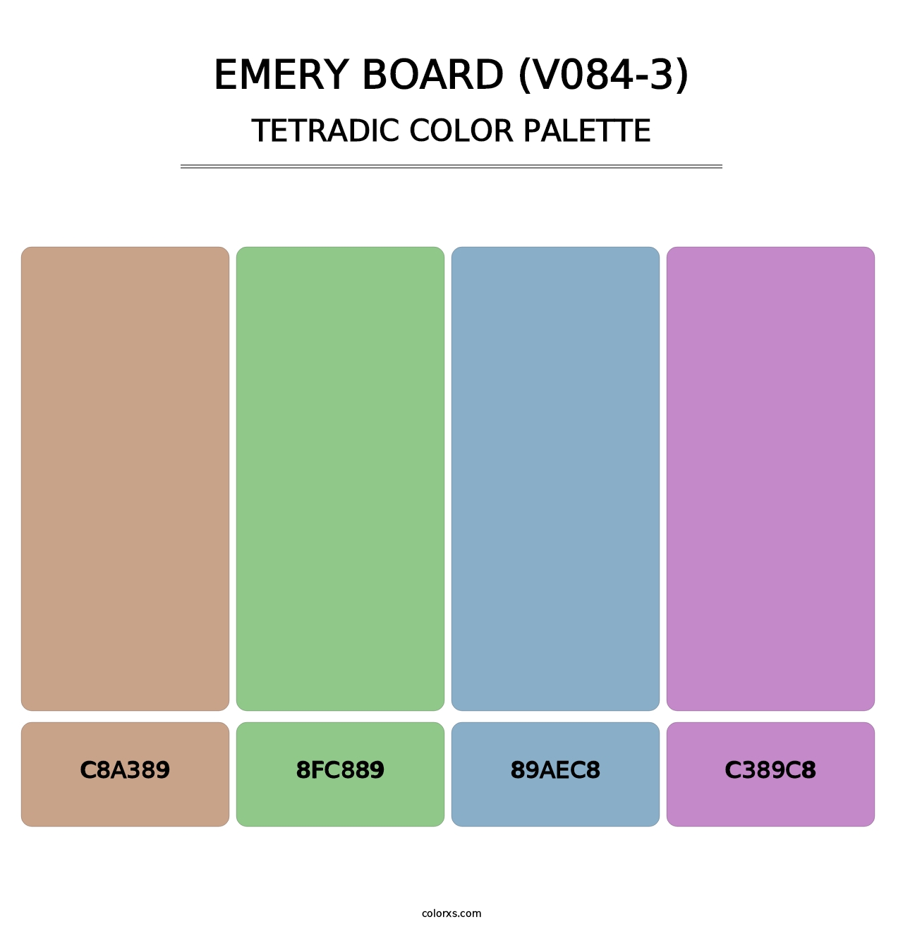 Emery Board (V084-3) - Tetradic Color Palette