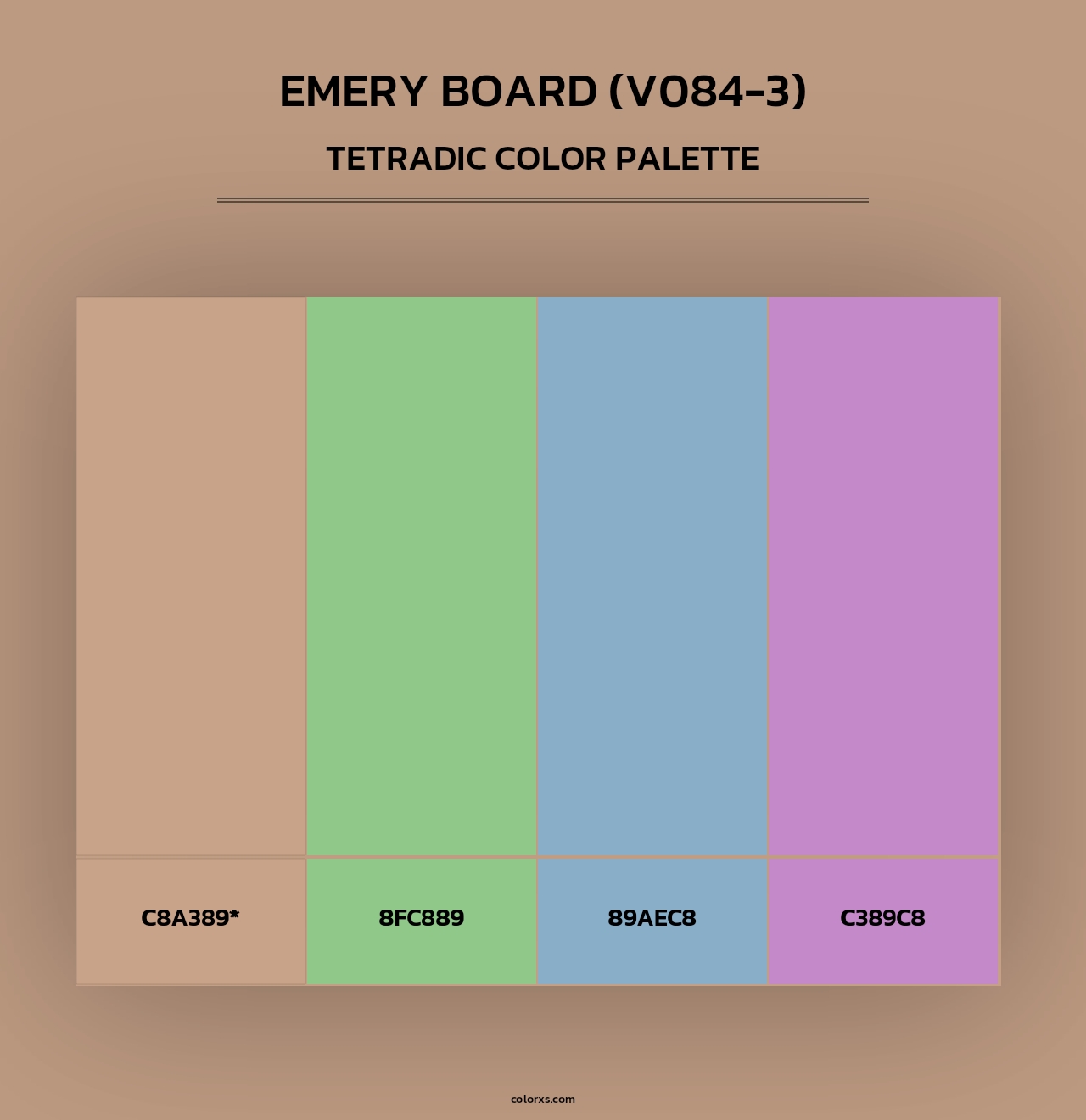 Emery Board (V084-3) - Tetradic Color Palette