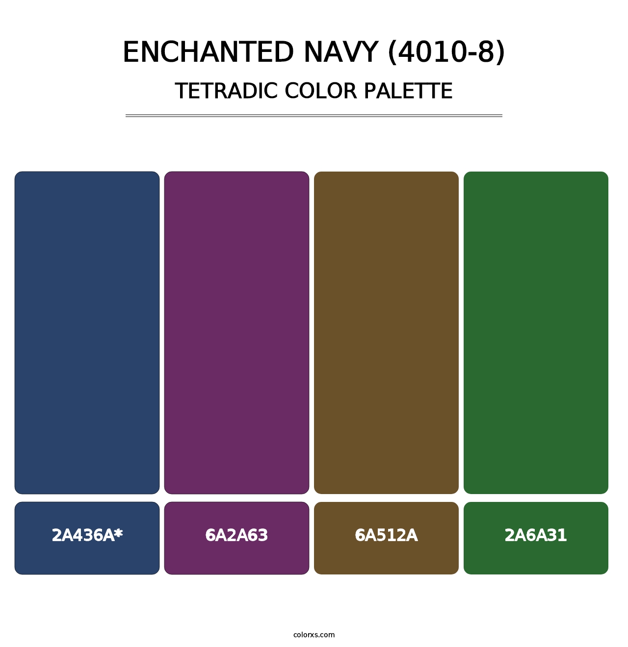 Enchanted Navy (4010-8) - Tetradic Color Palette