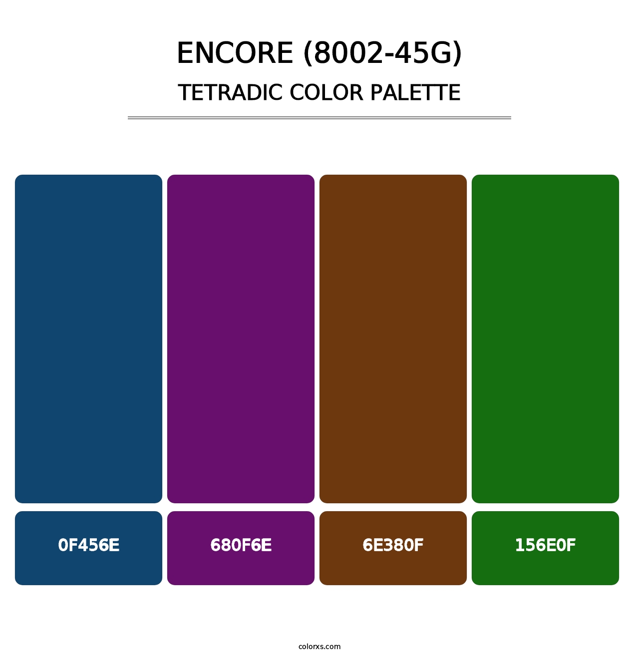 Encore (8002-45G) - Tetradic Color Palette