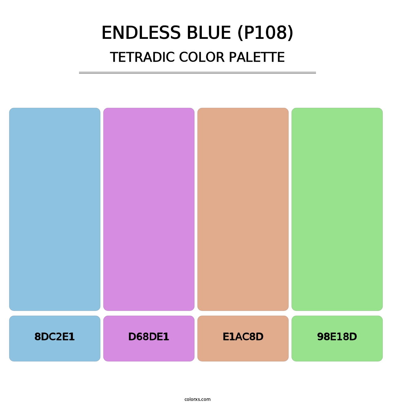 Endless Blue (P108) - Tetradic Color Palette