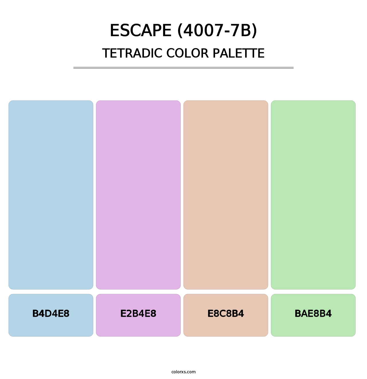 Escape (4007-7B) - Tetradic Color Palette