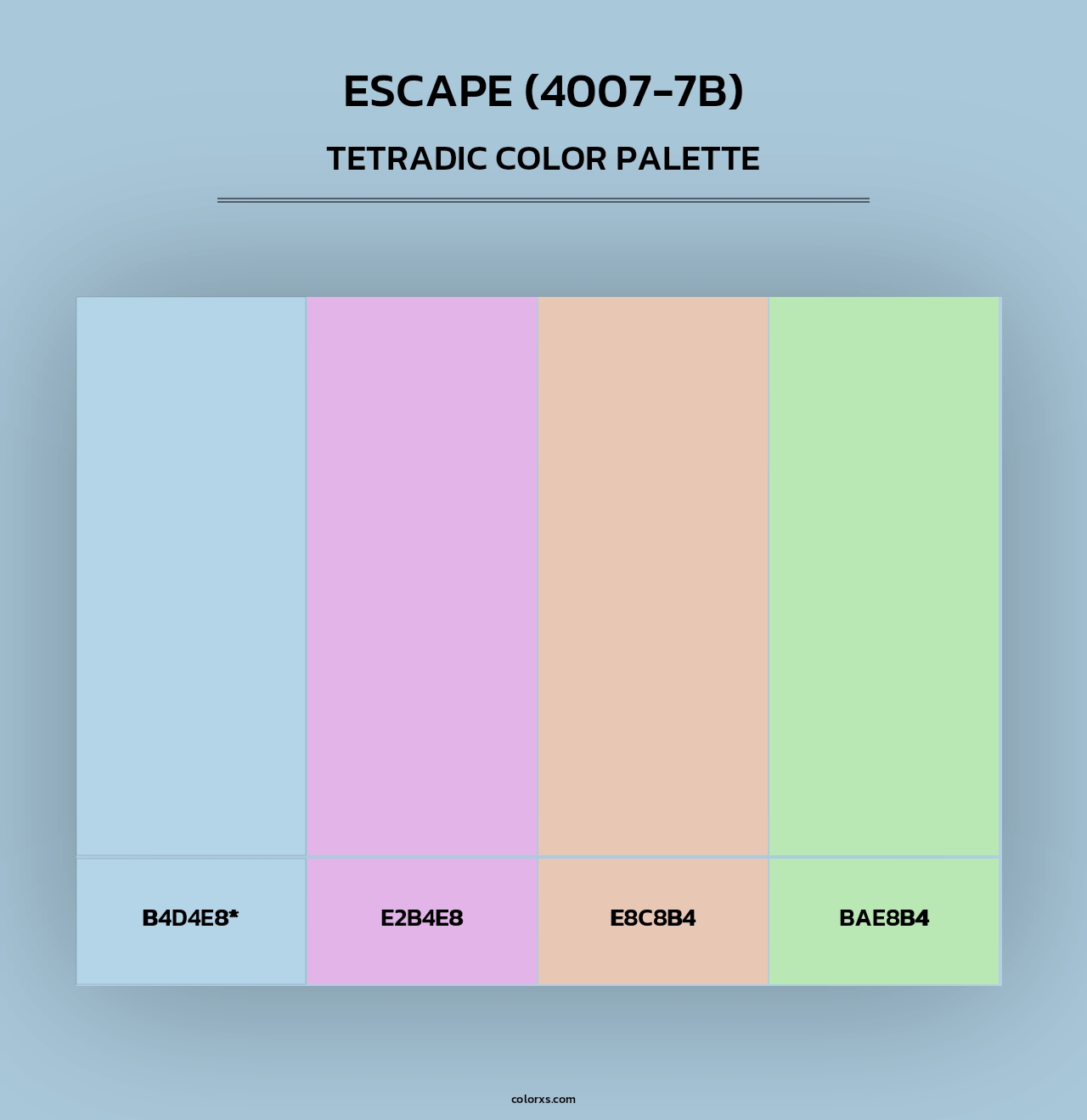 Escape (4007-7B) - Tetradic Color Palette