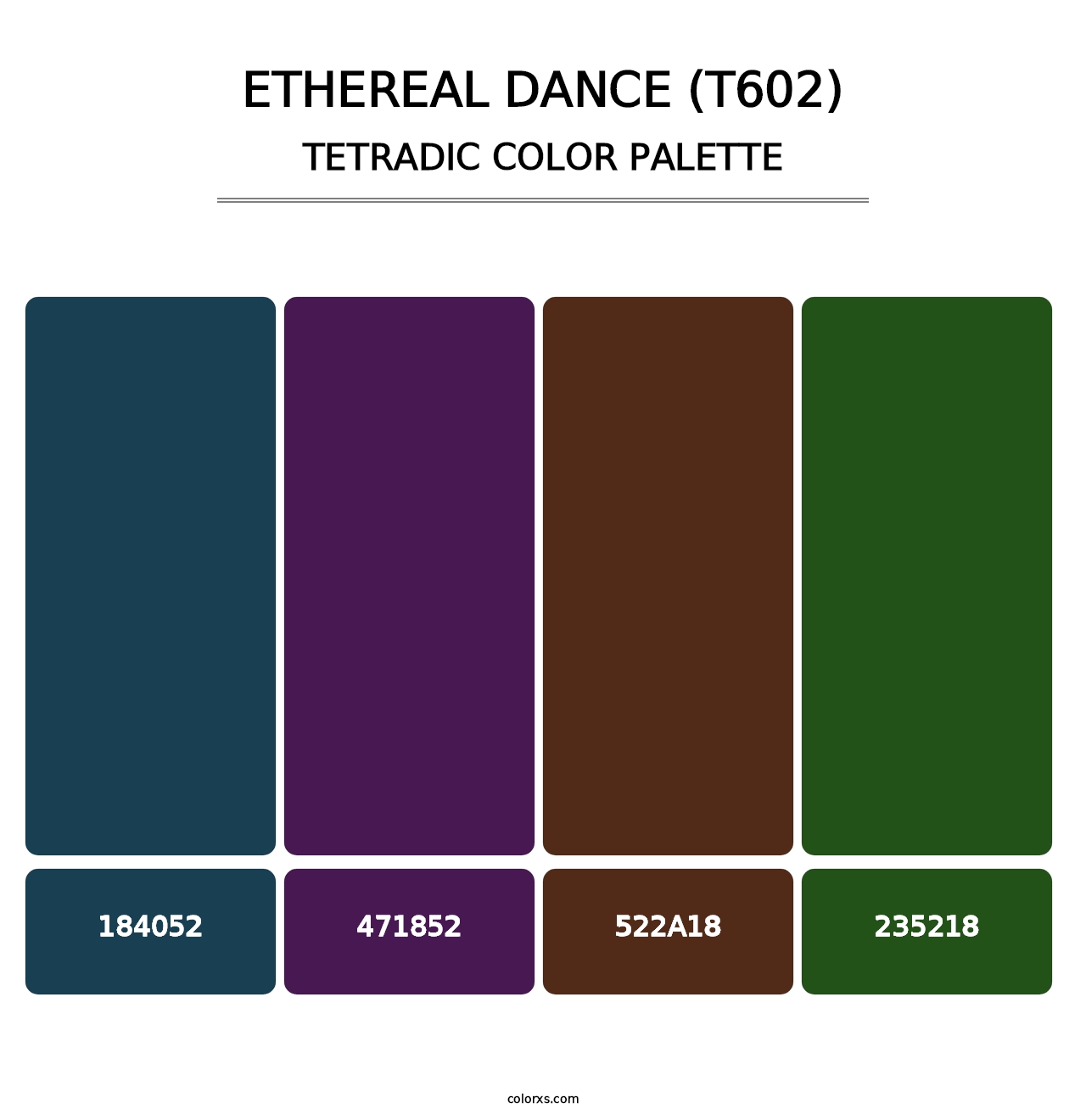 Ethereal Dance (T602) - Tetradic Color Palette