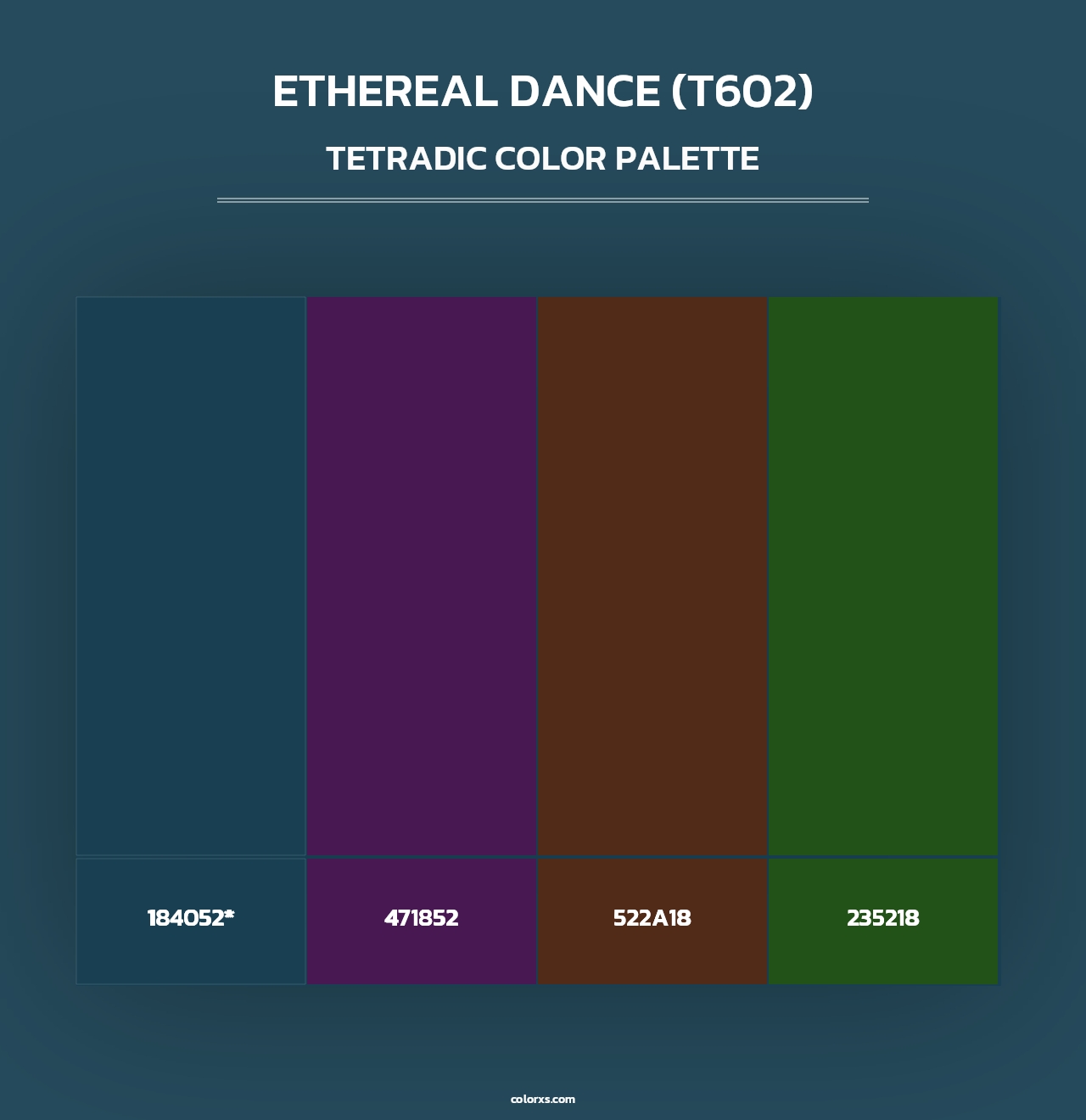 Ethereal Dance (T602) - Tetradic Color Palette
