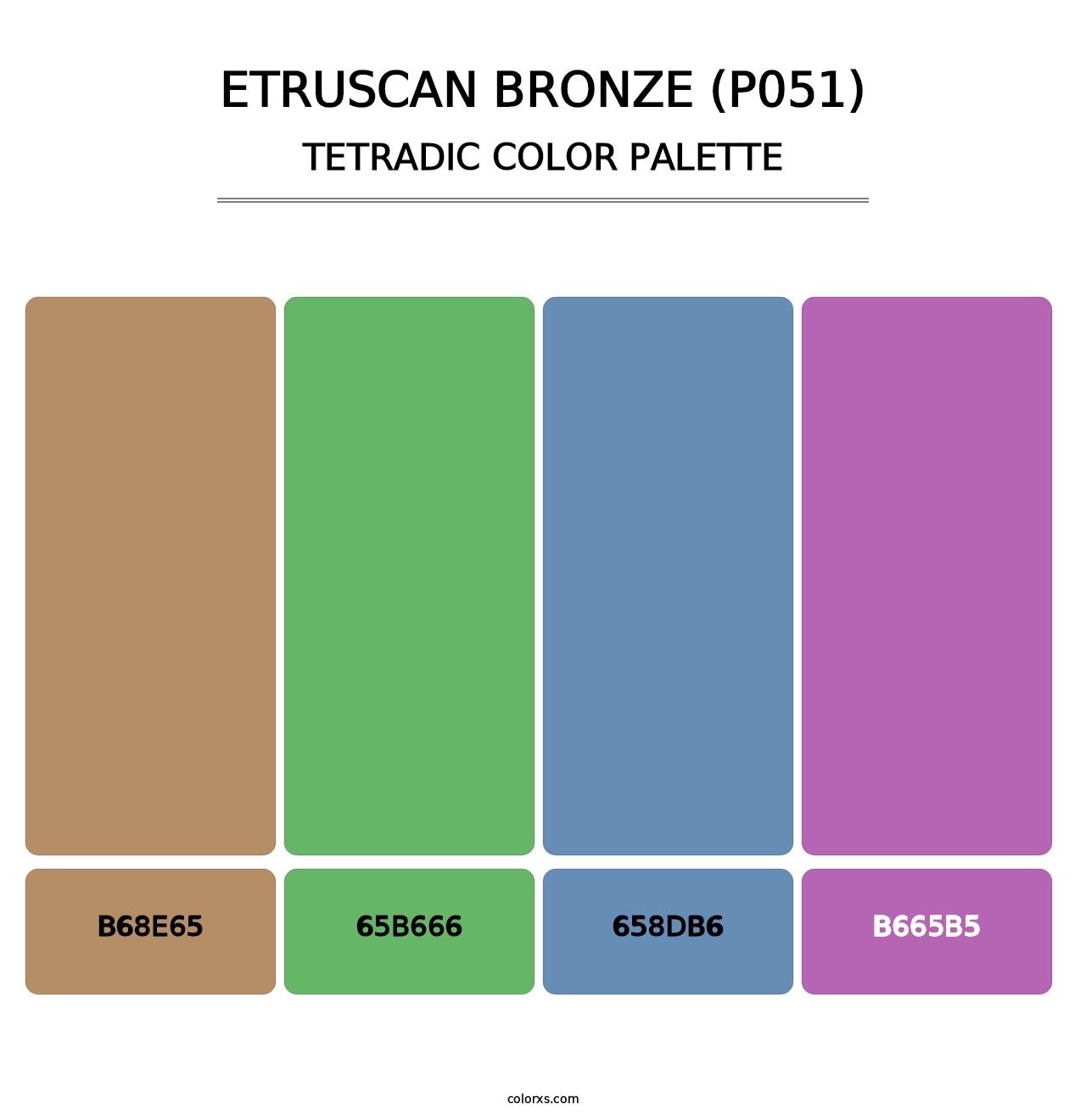 Etruscan Bronze (P051) - Tetradic Color Palette