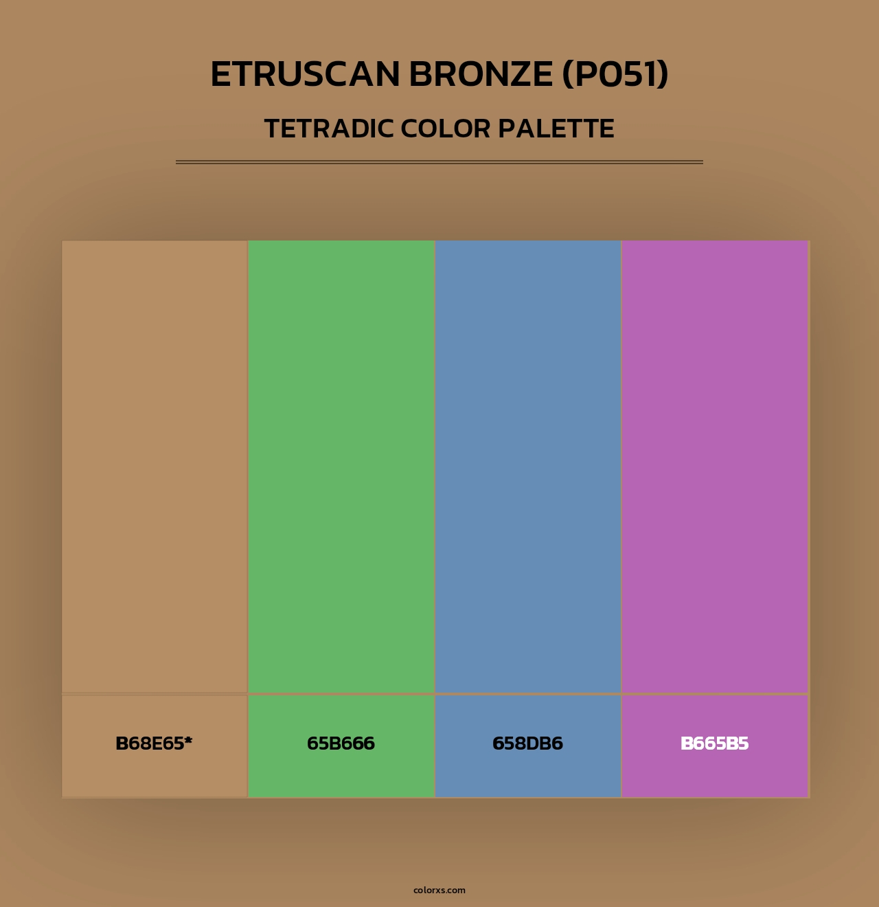 Etruscan Bronze (P051) - Tetradic Color Palette
