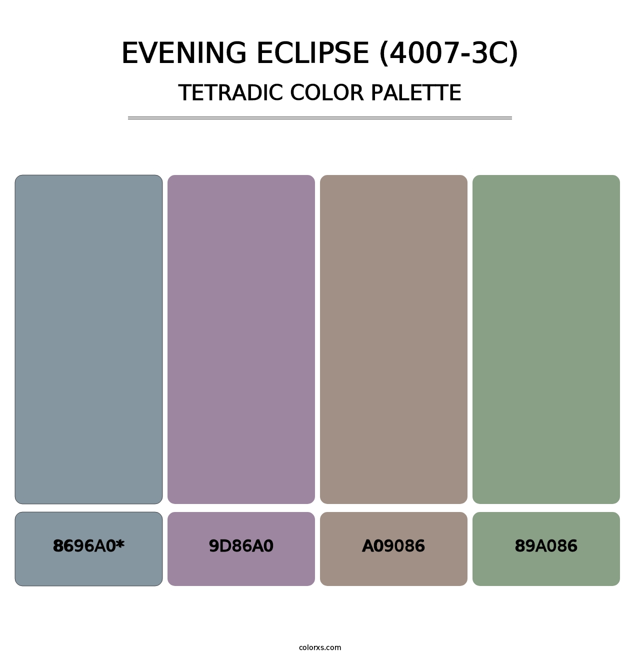 Evening Eclipse (4007-3C) - Tetradic Color Palette