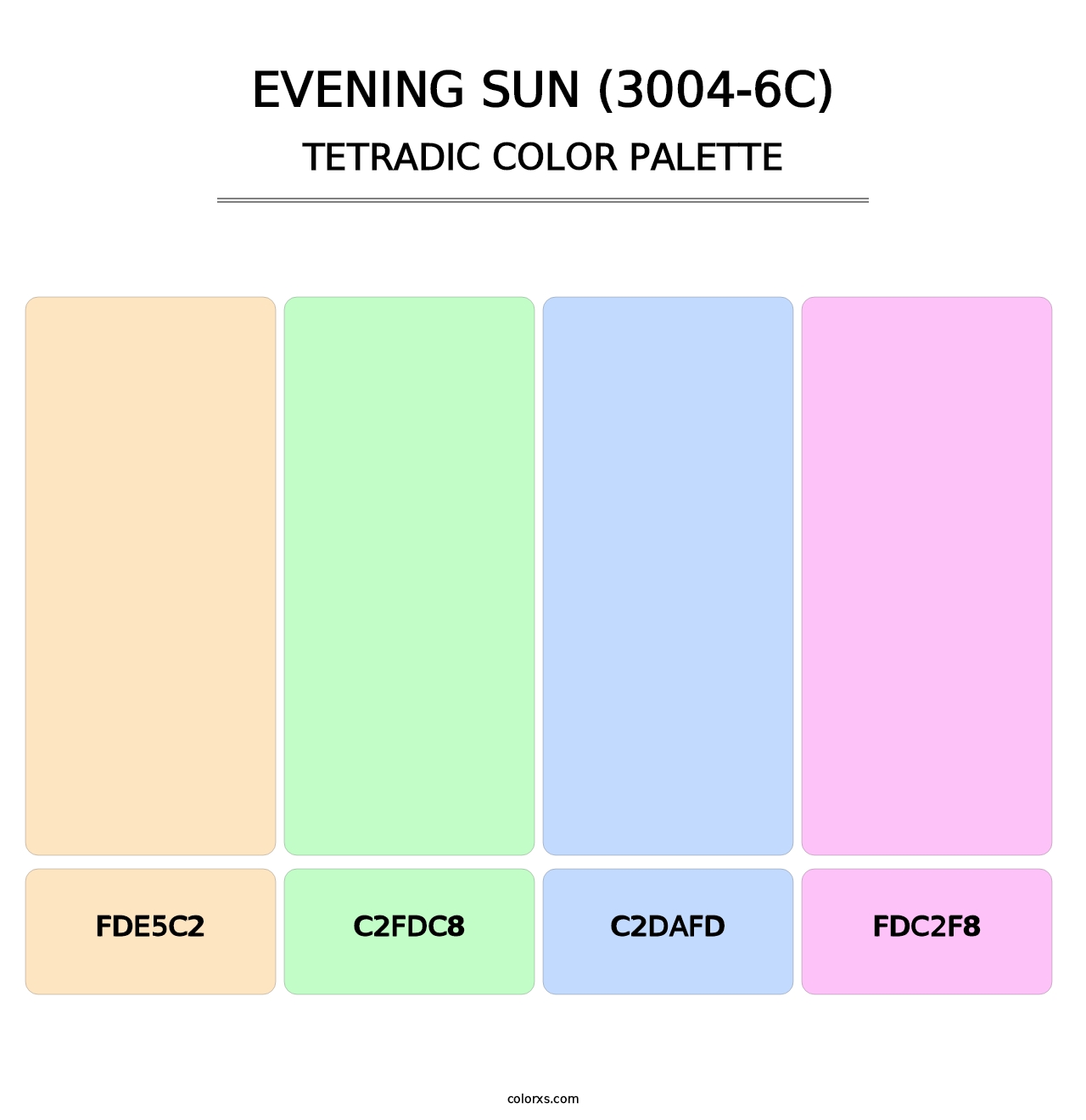 Evening Sun (3004-6C) - Tetradic Color Palette