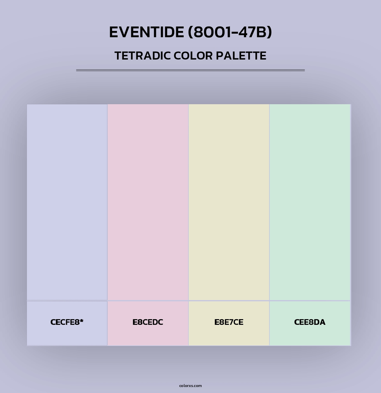 Eventide (8001-47B) - Tetradic Color Palette