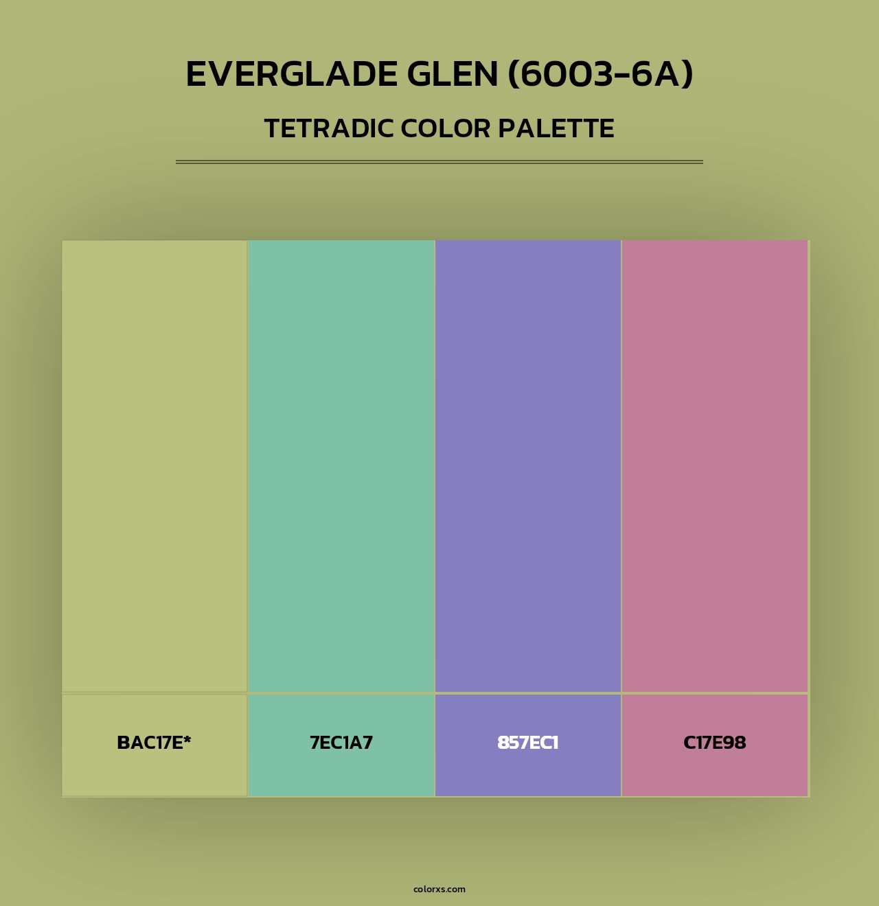 Everglade Glen (6003-6A) - Tetradic Color Palette