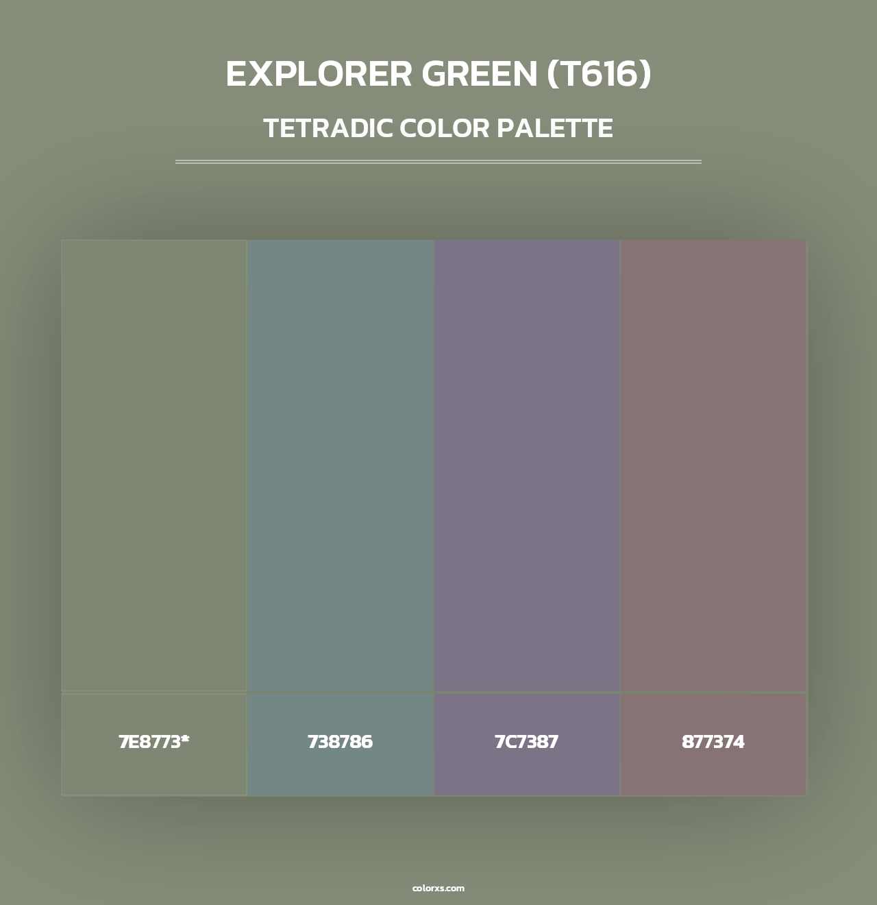Explorer Green (T616) - Tetradic Color Palette