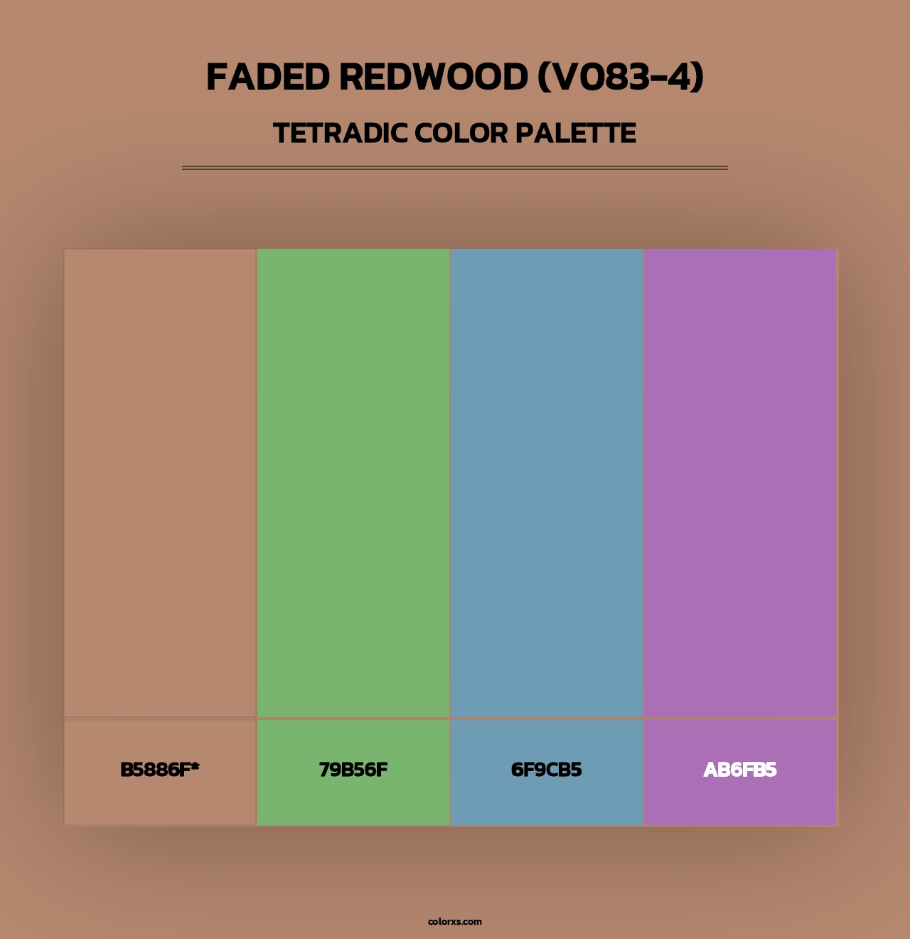 Faded Redwood (V083-4) - Tetradic Color Palette
