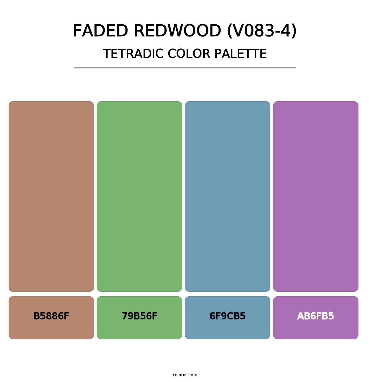 Faded Redwood (V083-4) - Tetradic Color Palette