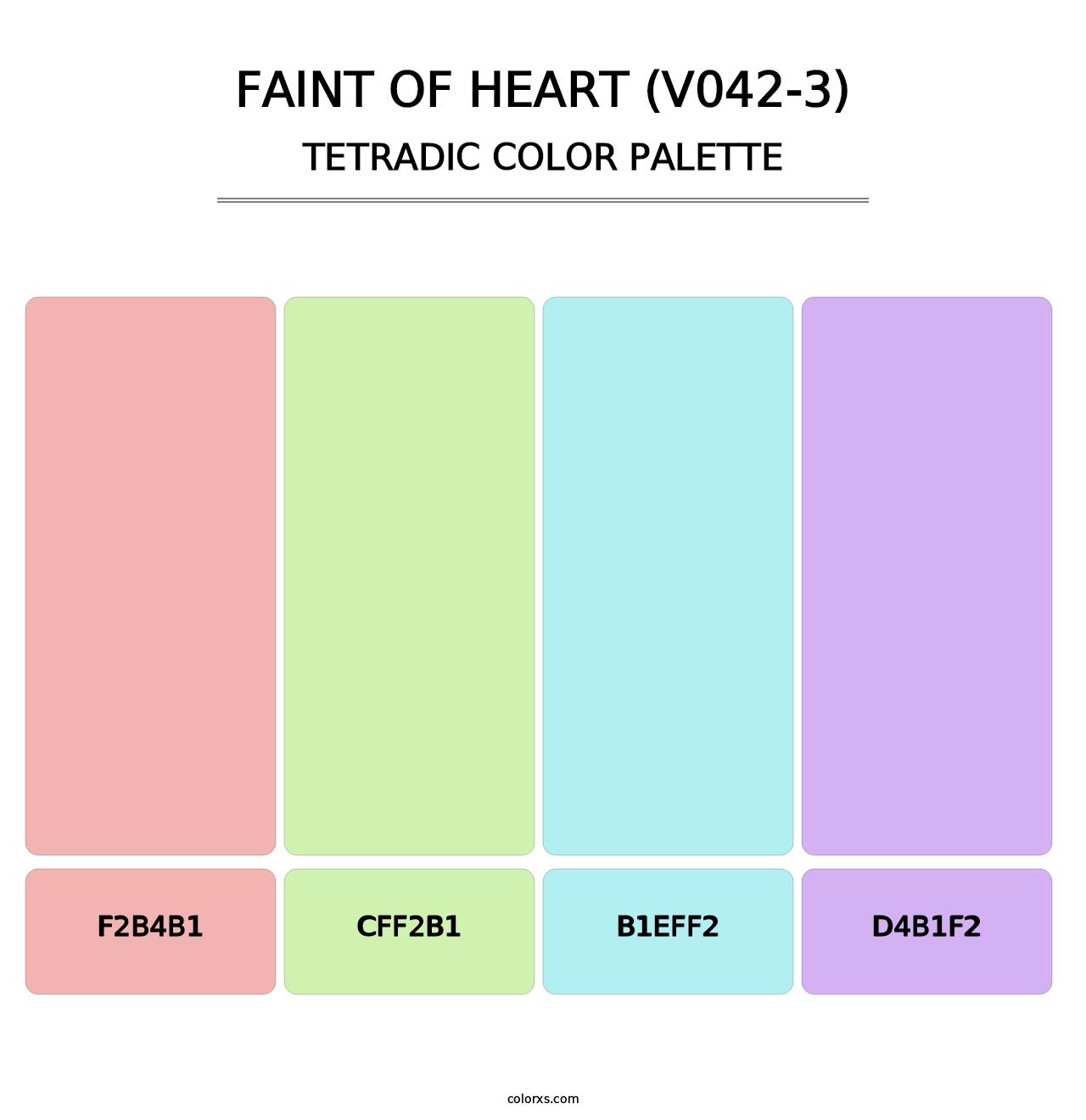 Faint of Heart (V042-3) - Tetradic Color Palette