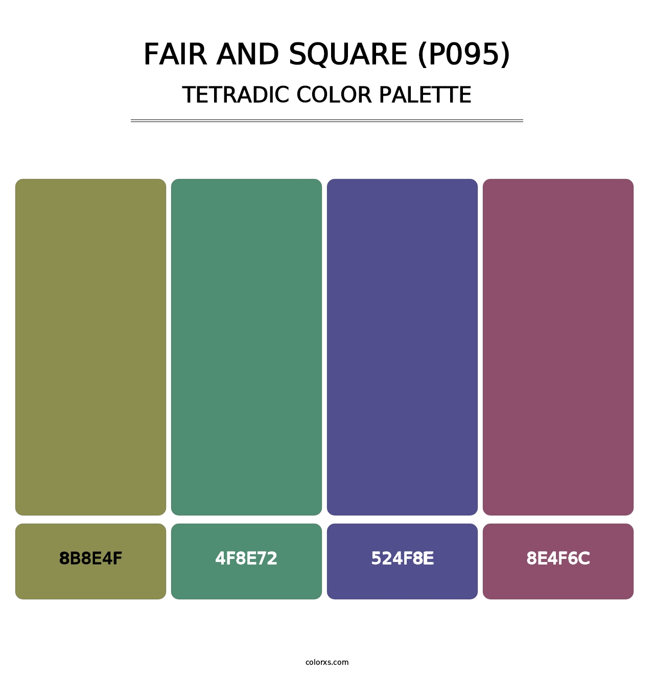 Fair and Square (P095) - Tetradic Color Palette
