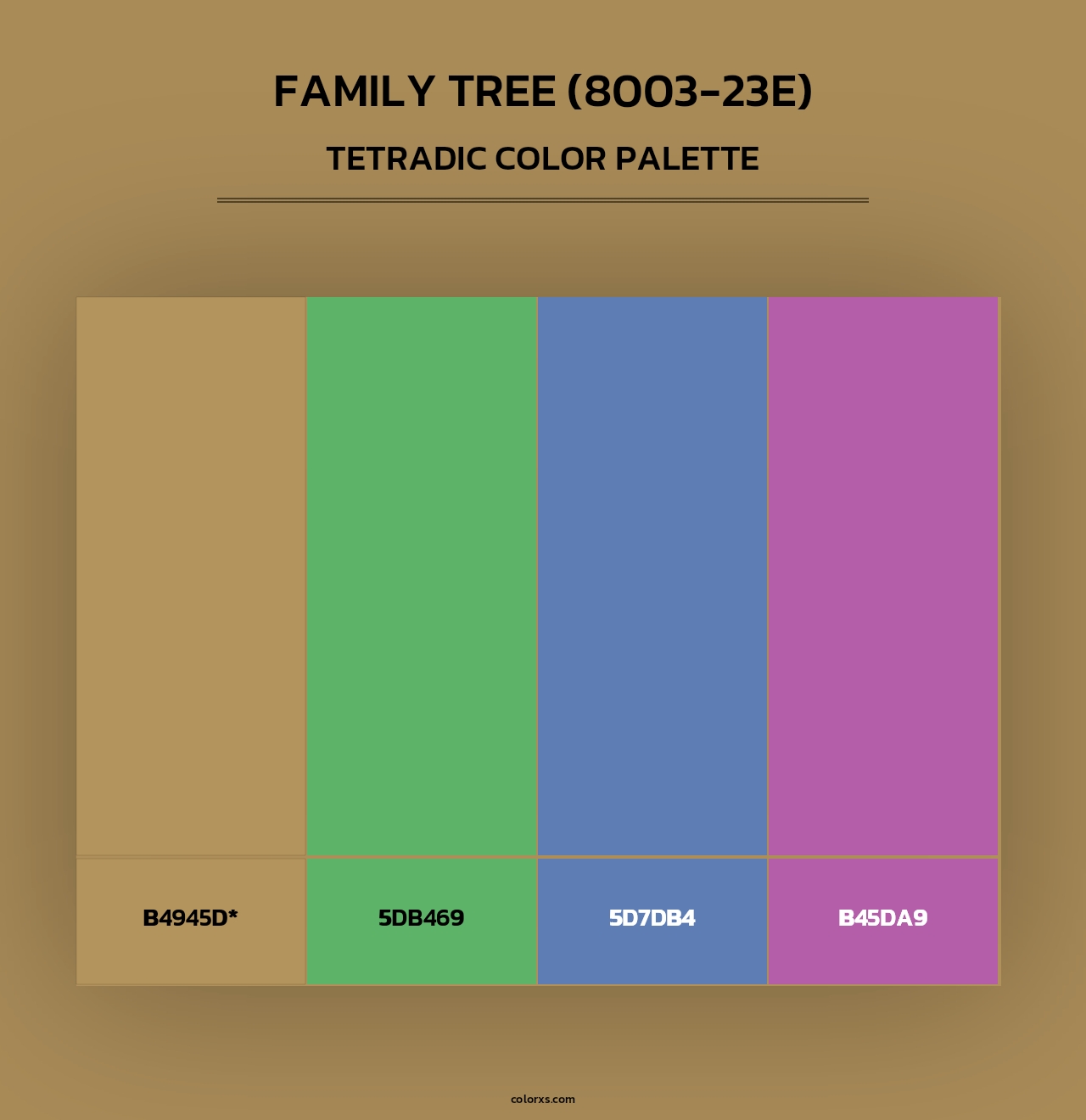 Family Tree (8003-23E) - Tetradic Color Palette