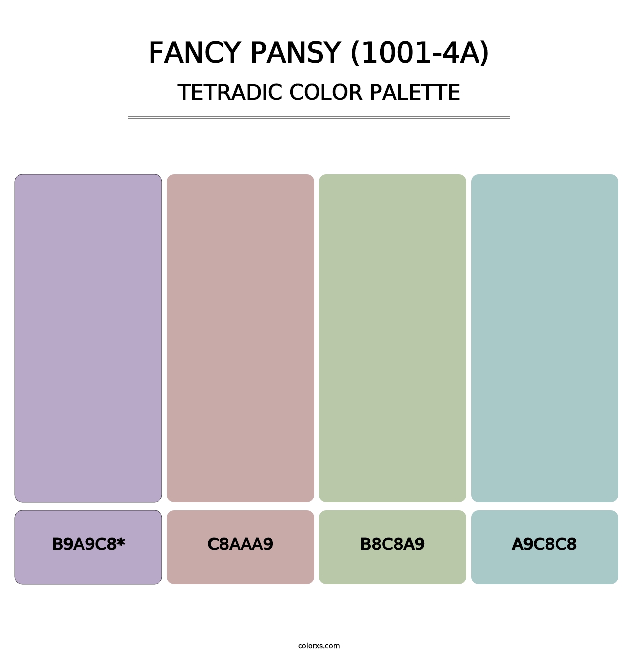 Fancy Pansy (1001-4A) - Tetradic Color Palette