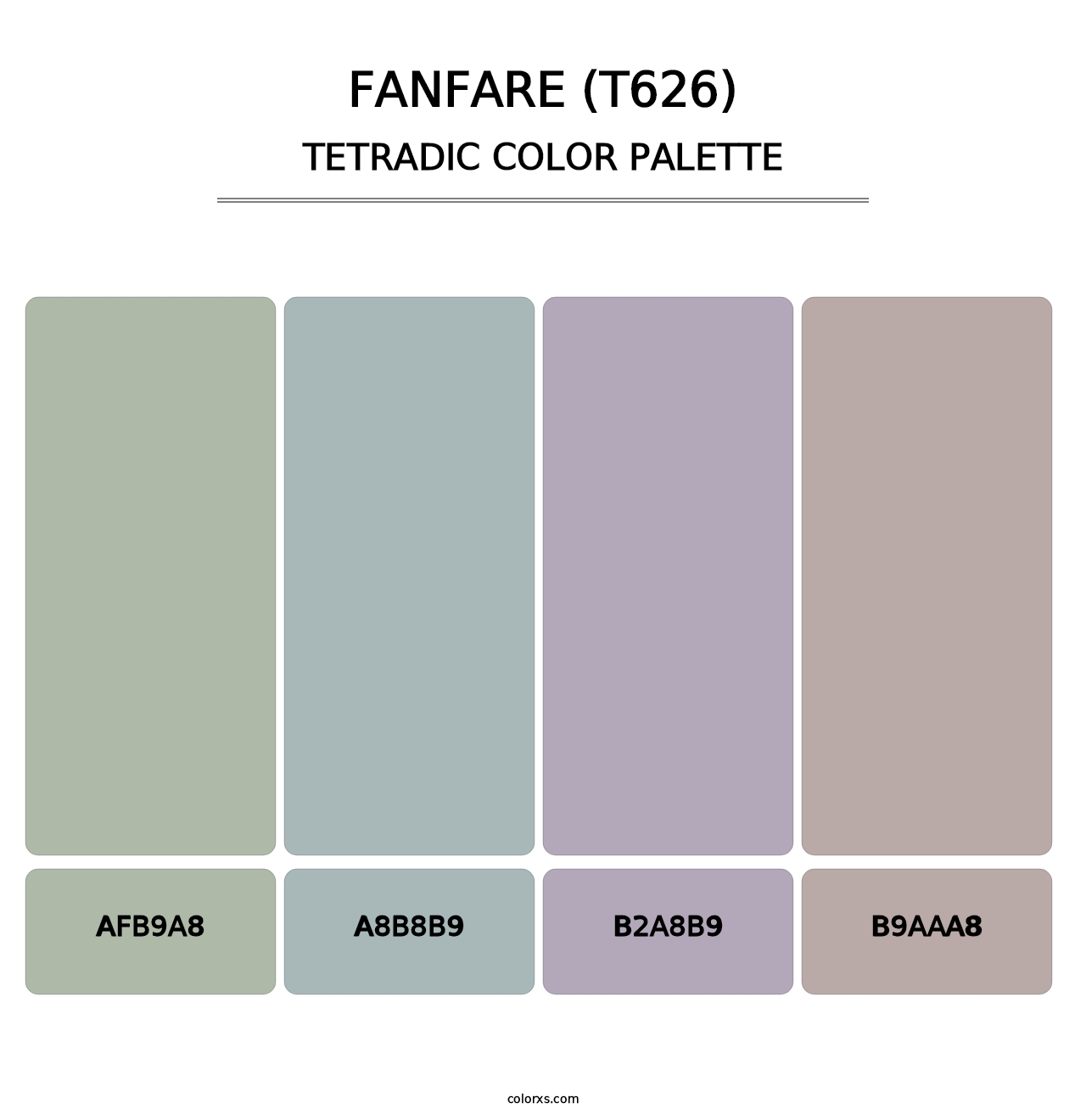 Fanfare (T626) - Tetradic Color Palette