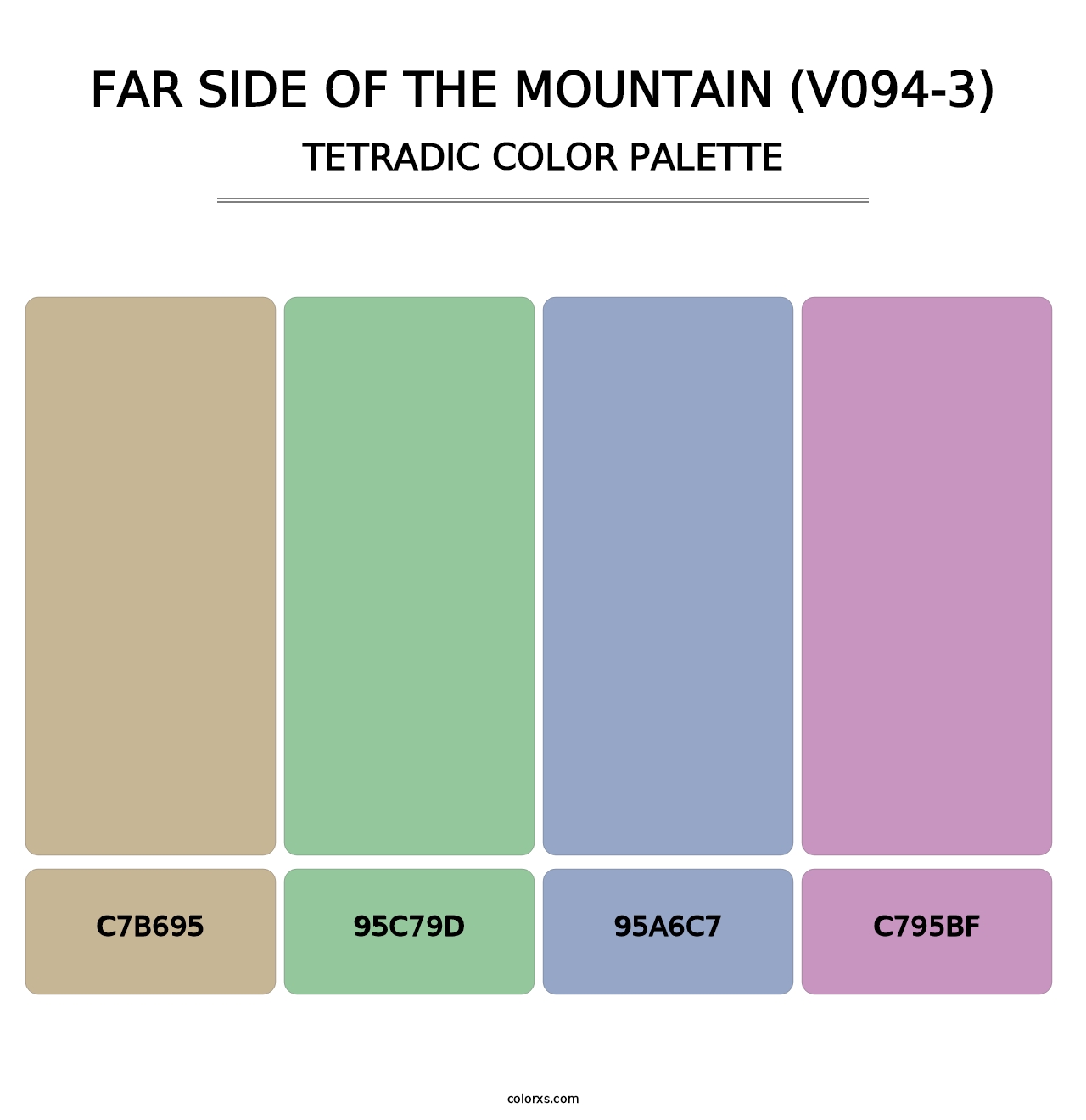 Far Side of the Mountain (V094-3) - Tetradic Color Palette