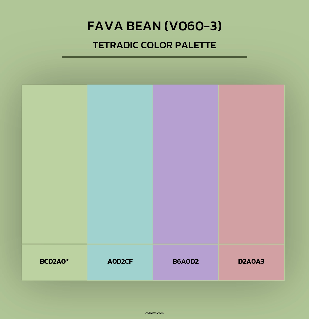 Fava Bean (V060-3) - Tetradic Color Palette