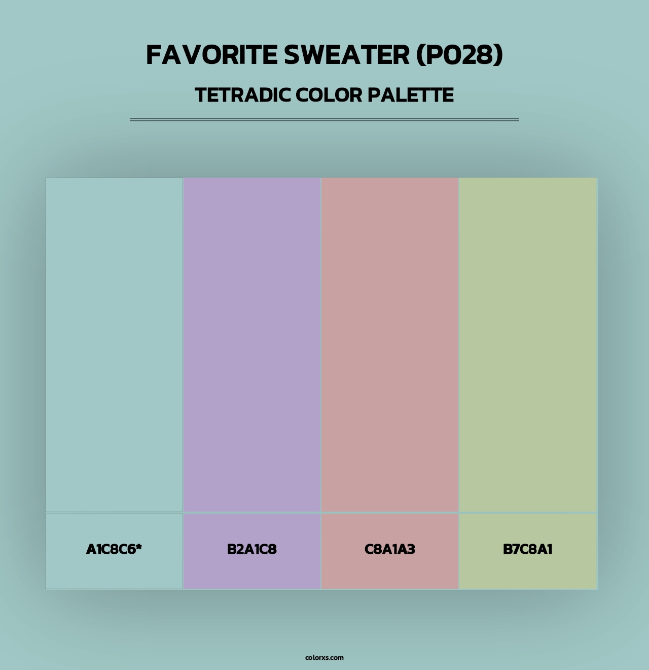 Favorite Sweater (P028) - Tetradic Color Palette